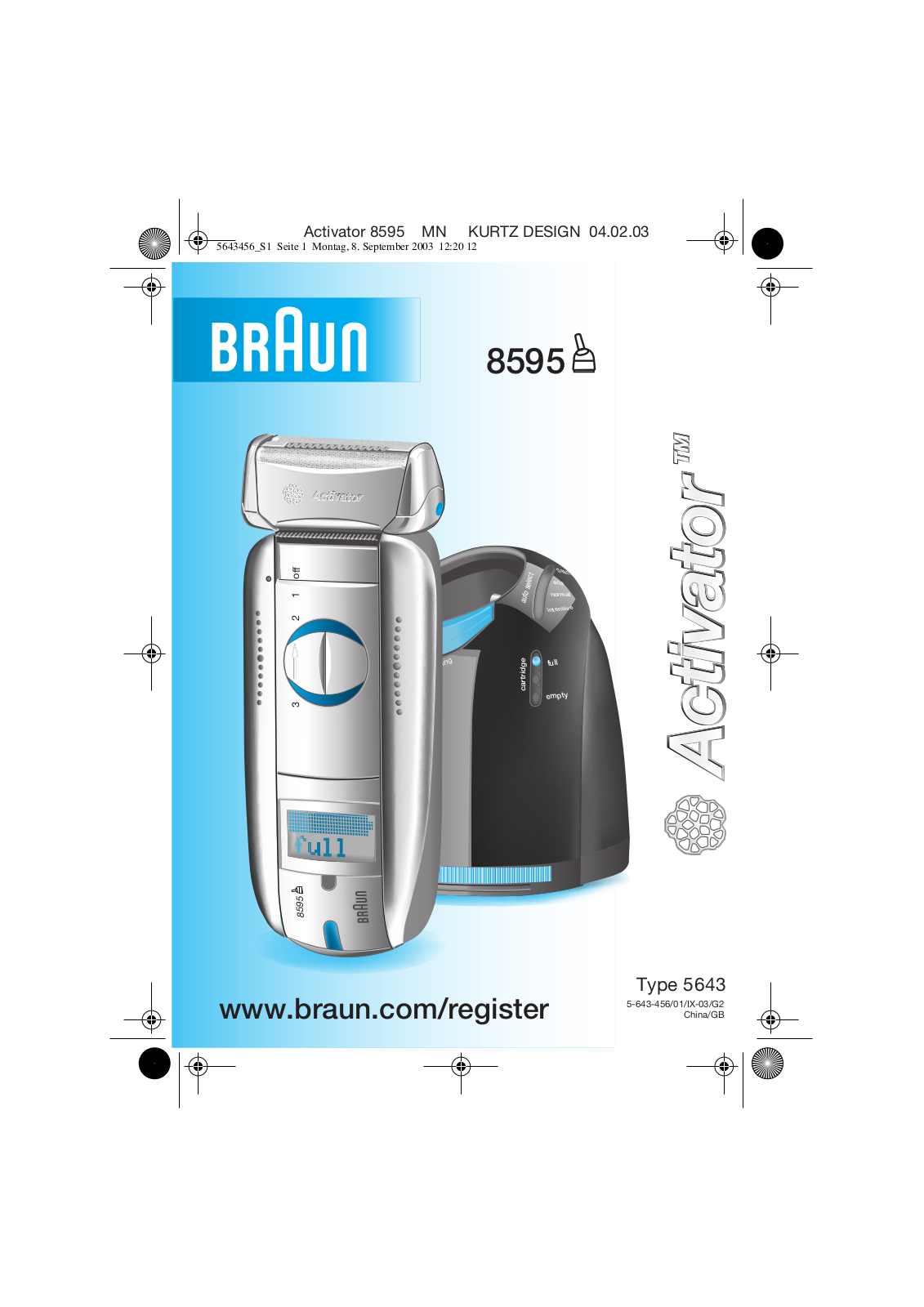 Braun 8595 User Manual