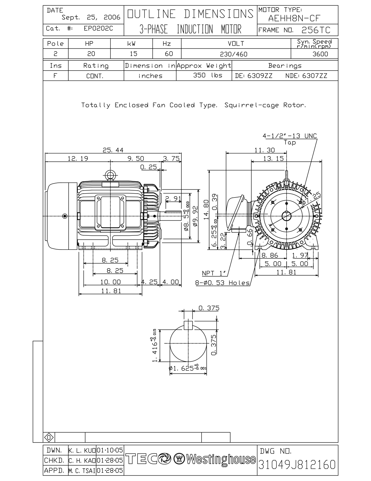 Teco EP0202C Reference Drawing