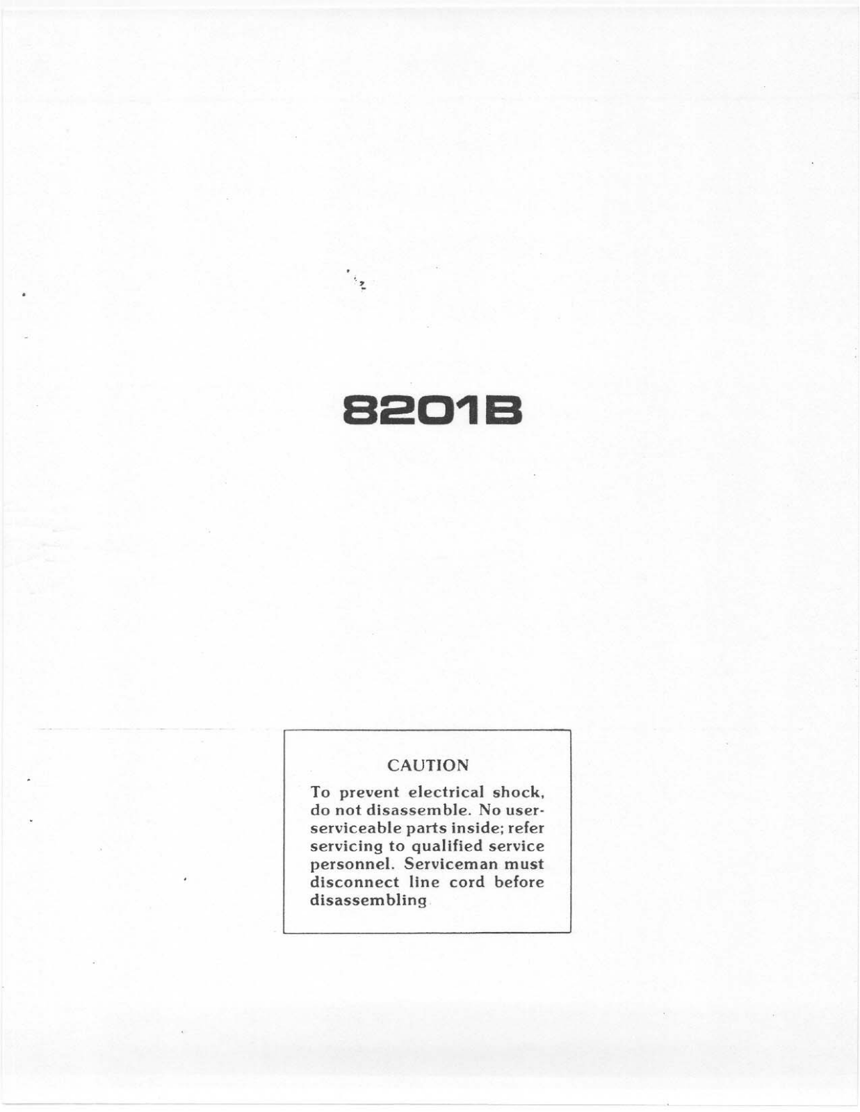 Electro-voice 8201B User Manual