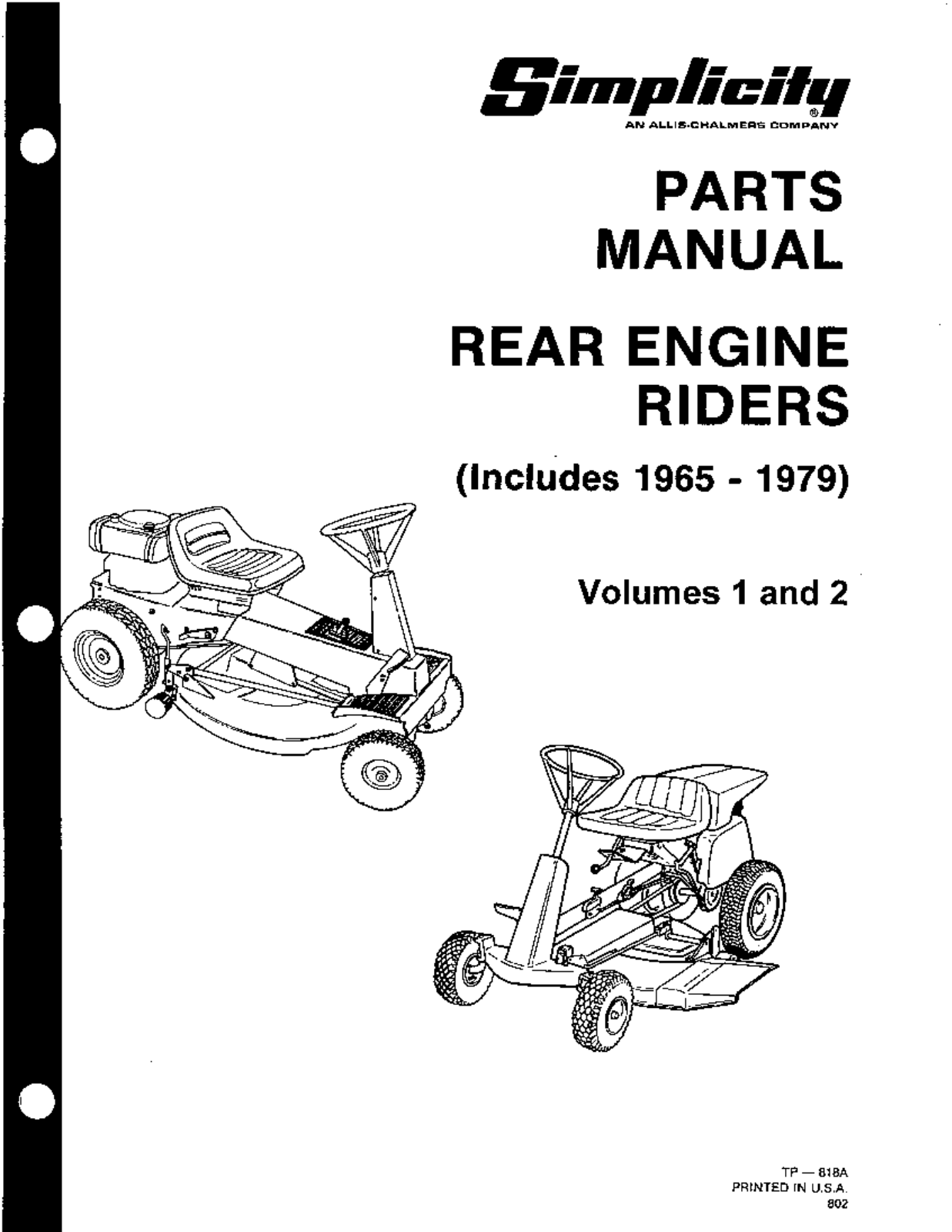 Simplicity 1965-1979 User Manual