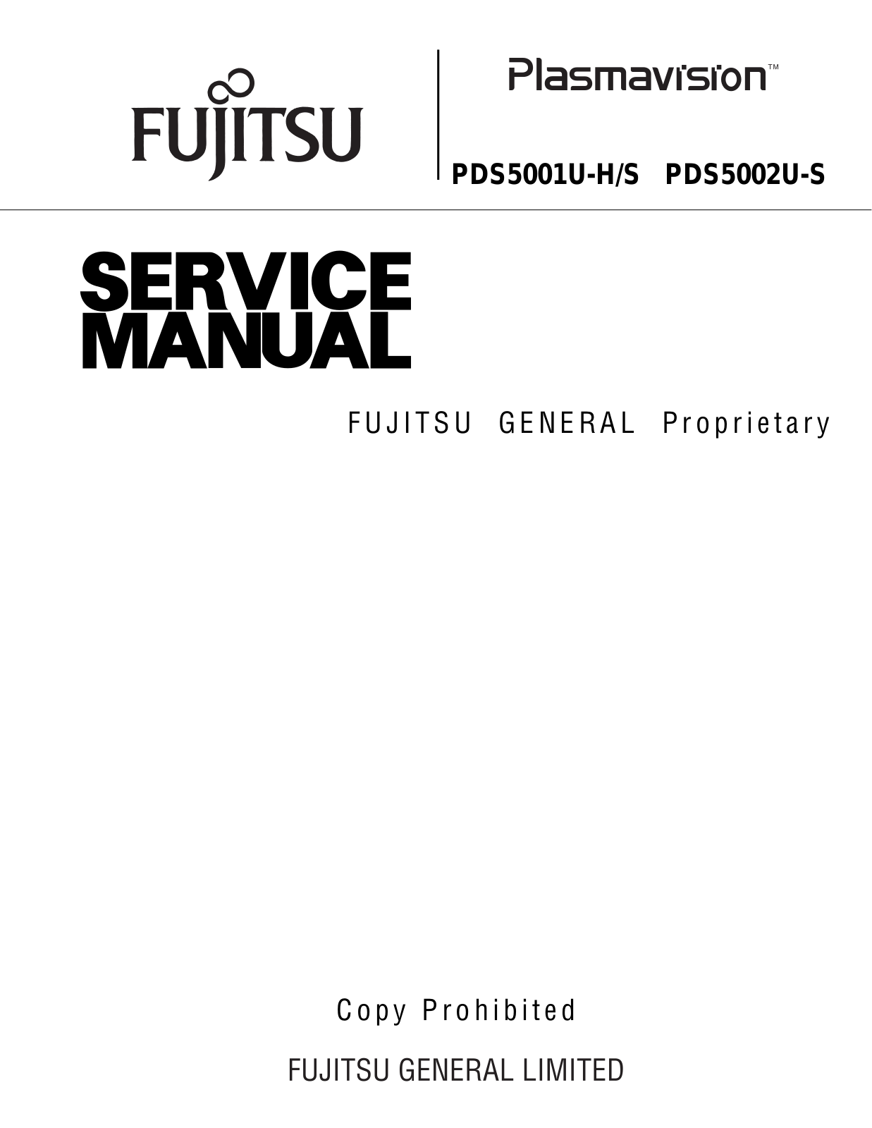 Fujitsu SM5001, PDS5002U-S Service Manual