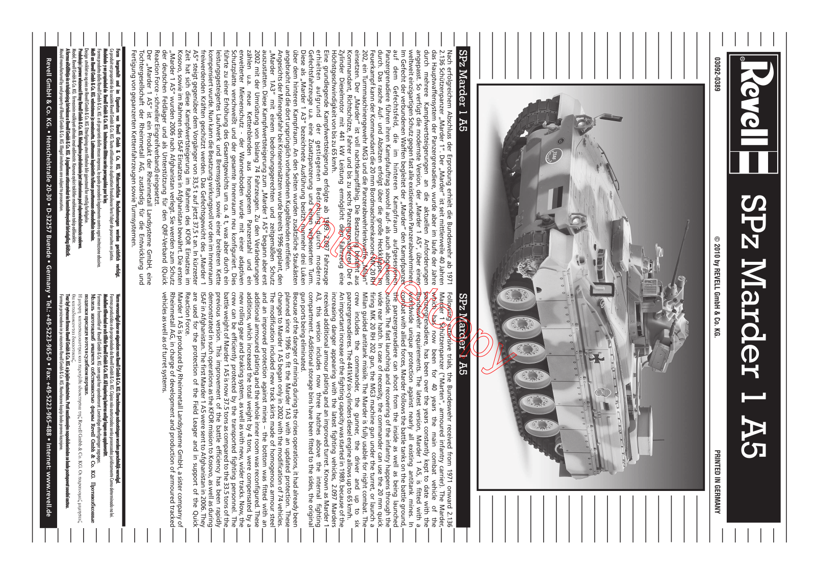 REVELL SPz Marder 1 User Manual