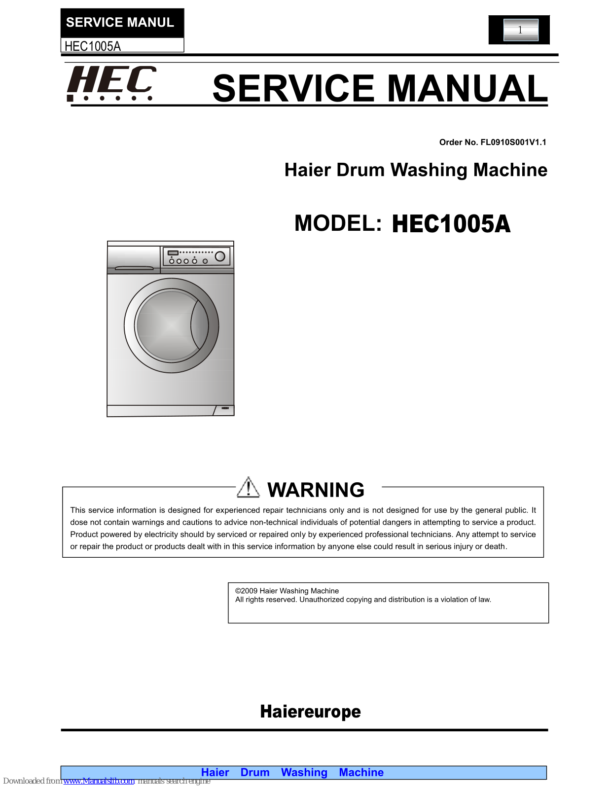 HEC HEC1005A Servise Manual