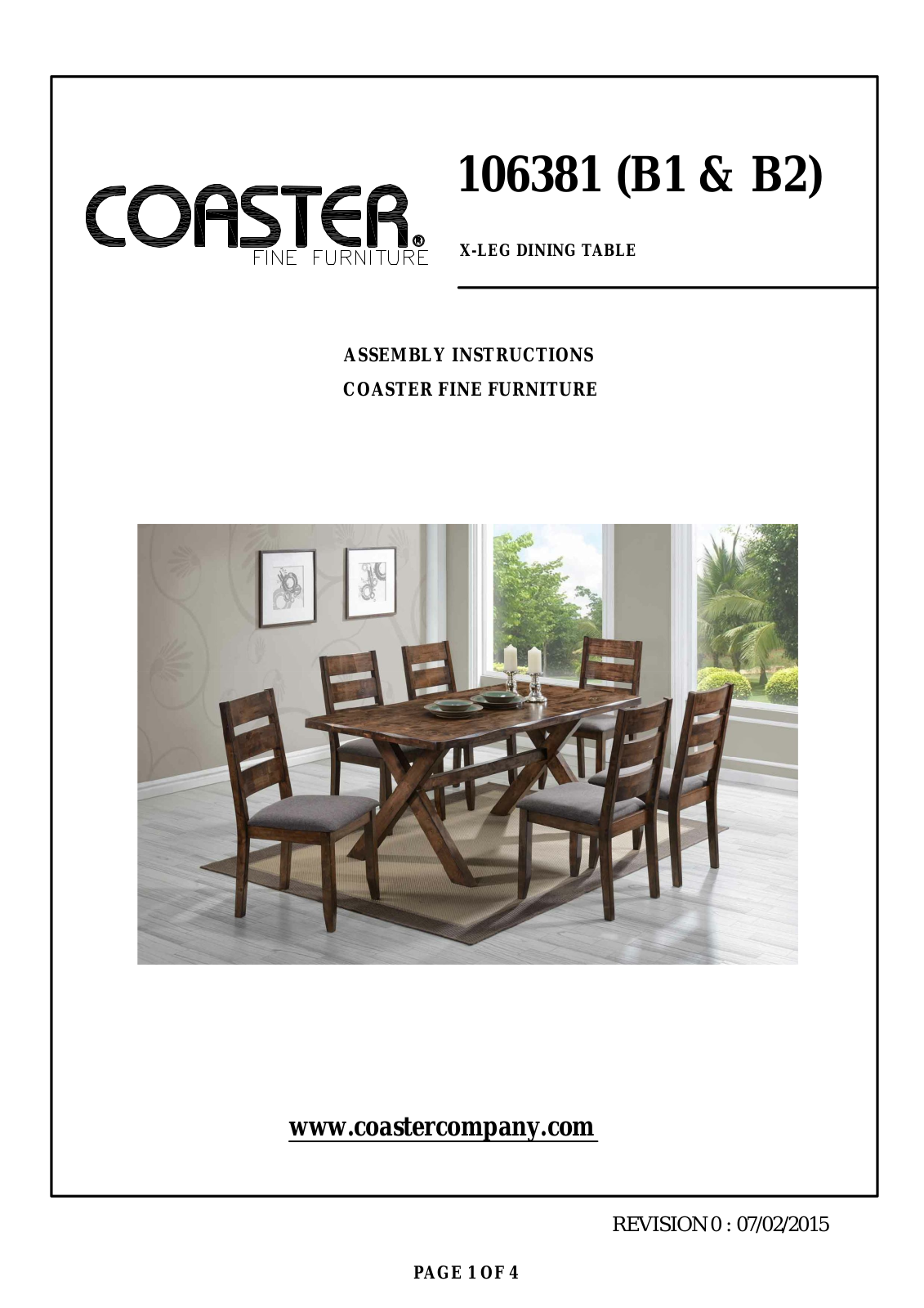 Coaster 106381 Assembly Guide - ManualMachine.com