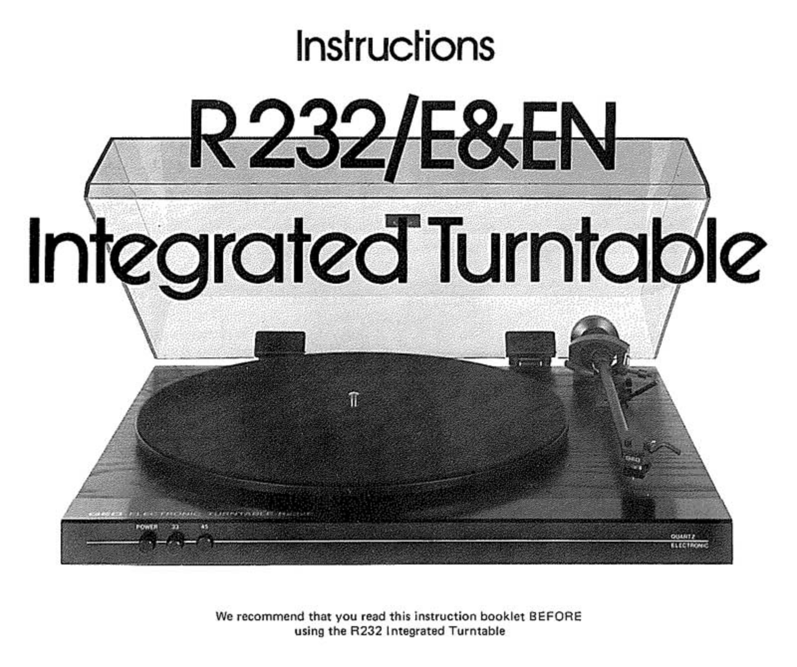 Qed Hifi R-232 Owners manual