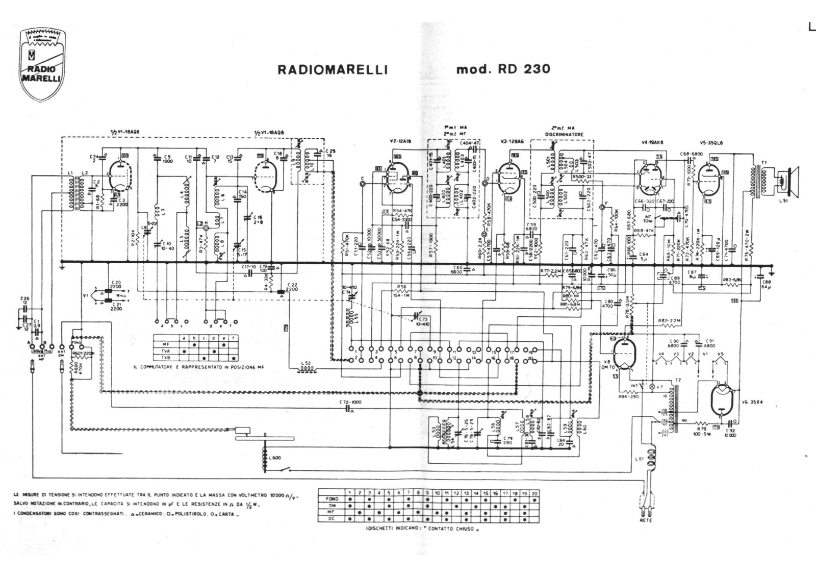 Radiomarelli rd230 schematic - ManualMachine.com