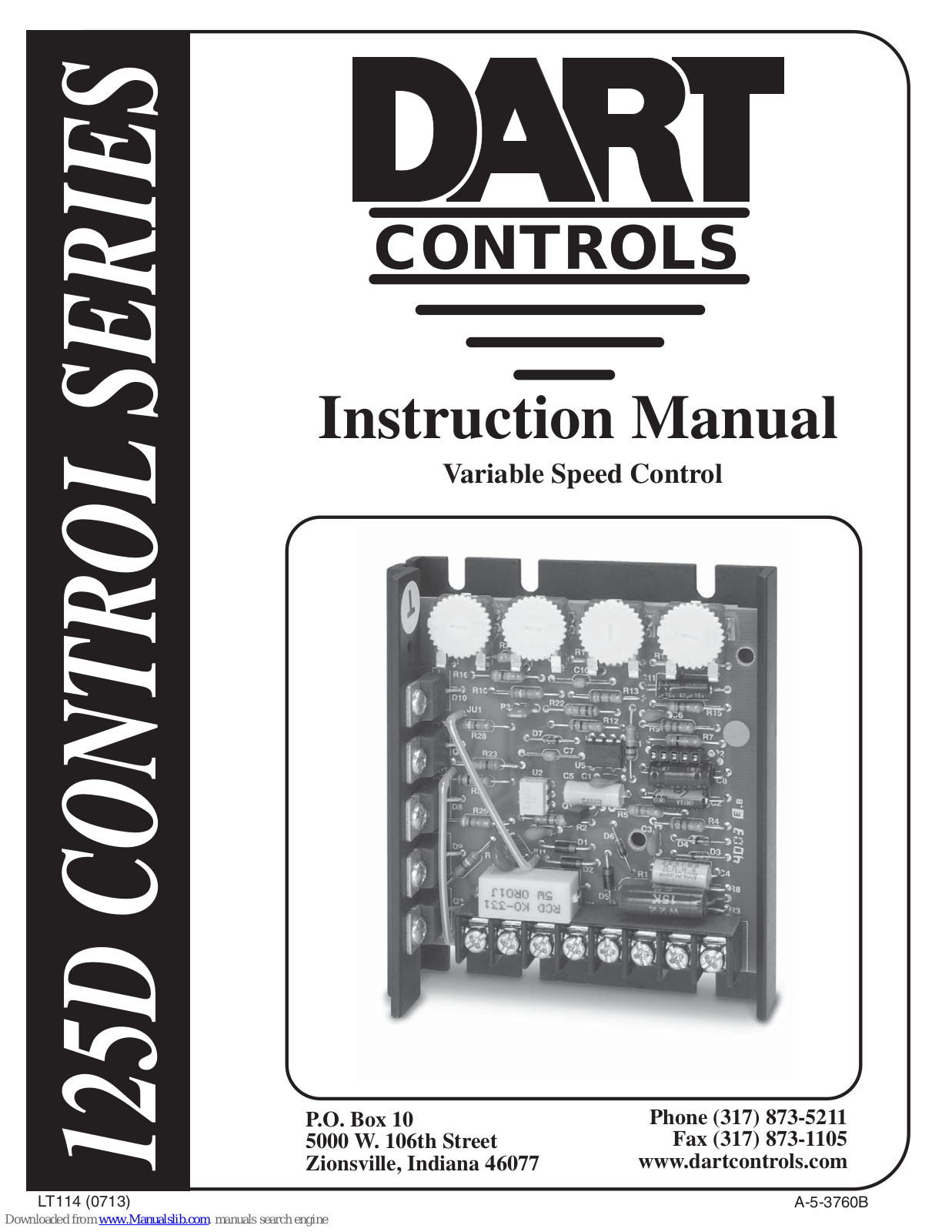 DART Controls 123D, 125D, 125DV Instruction Manual