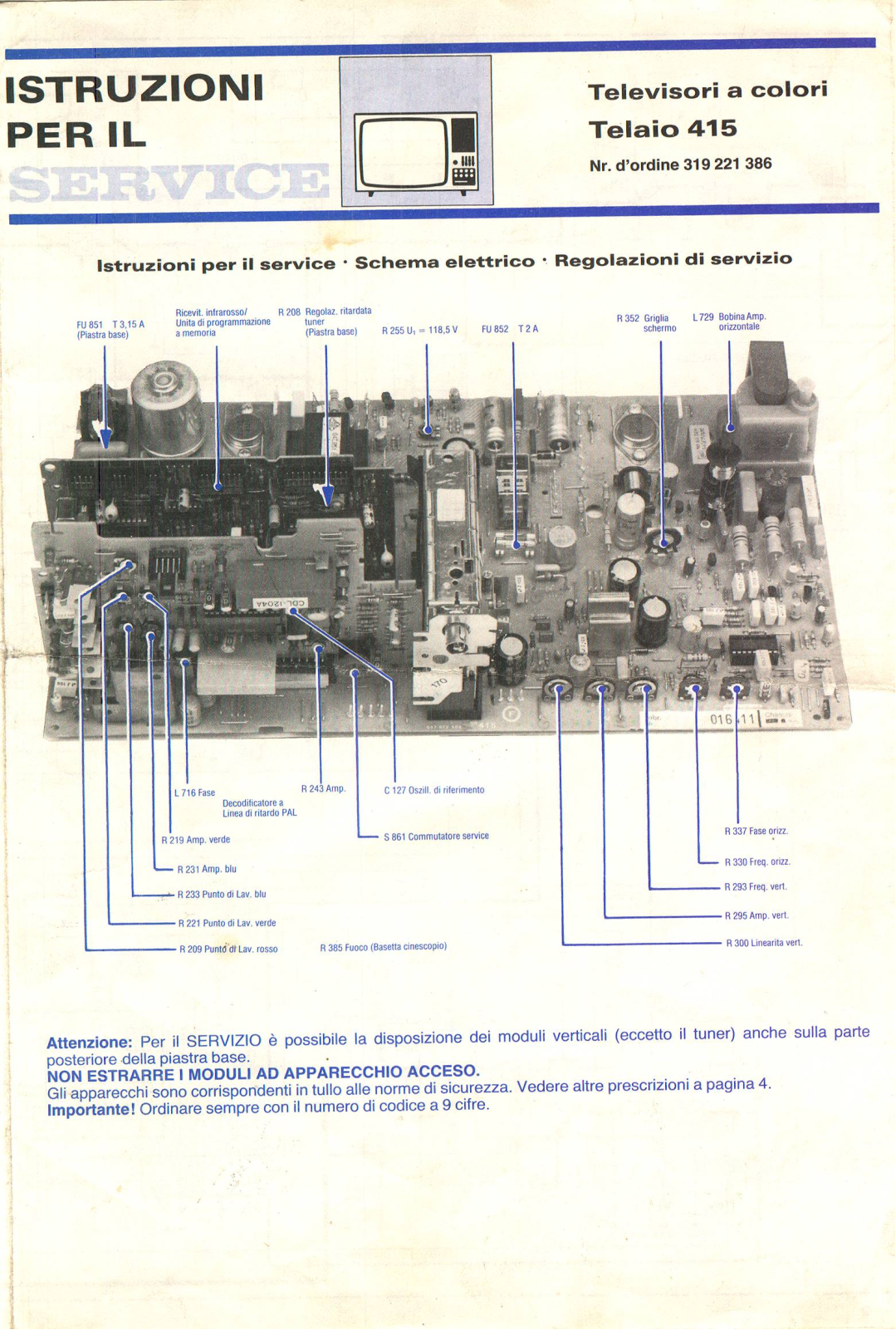 Telefunken Telaio-415 Service Manual