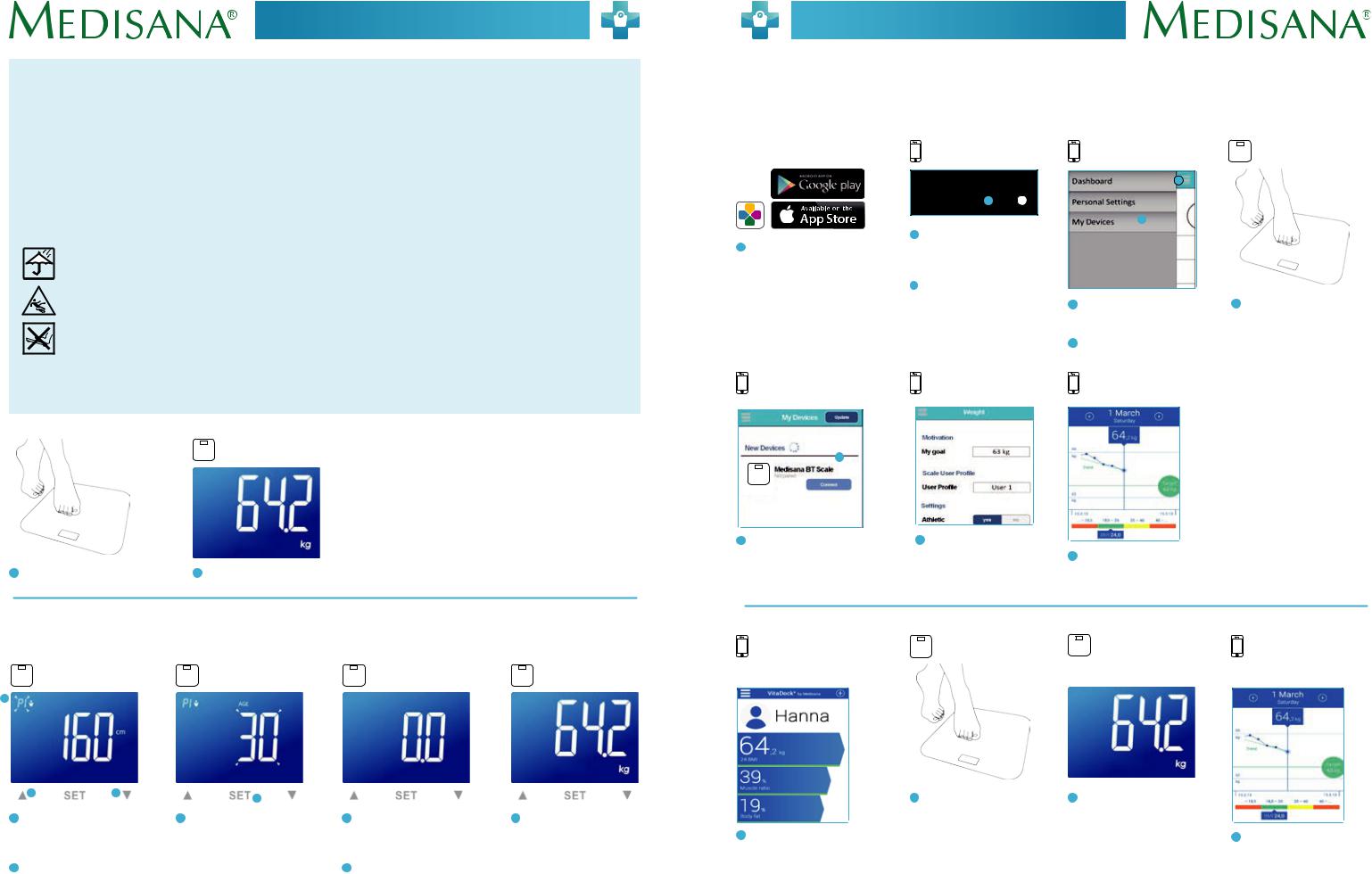 Medisana BS 430 CONNECT, BS 440 CONNECT Quick Start Guide