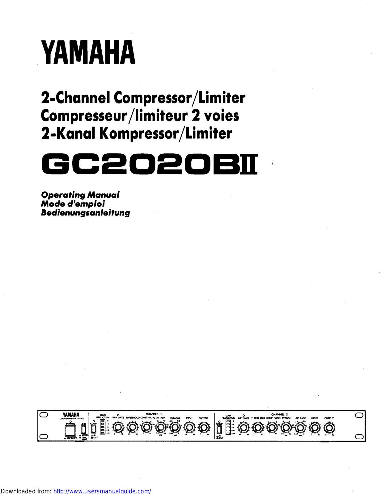 Yamaha Audio GC2020BII User Manual