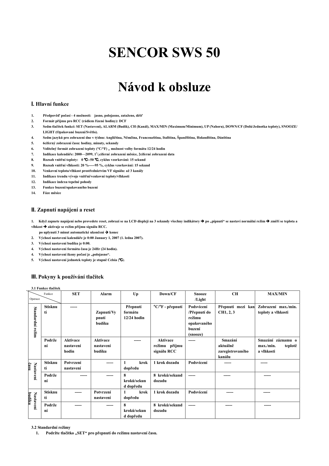 Sencor SWS 50 B User Manual