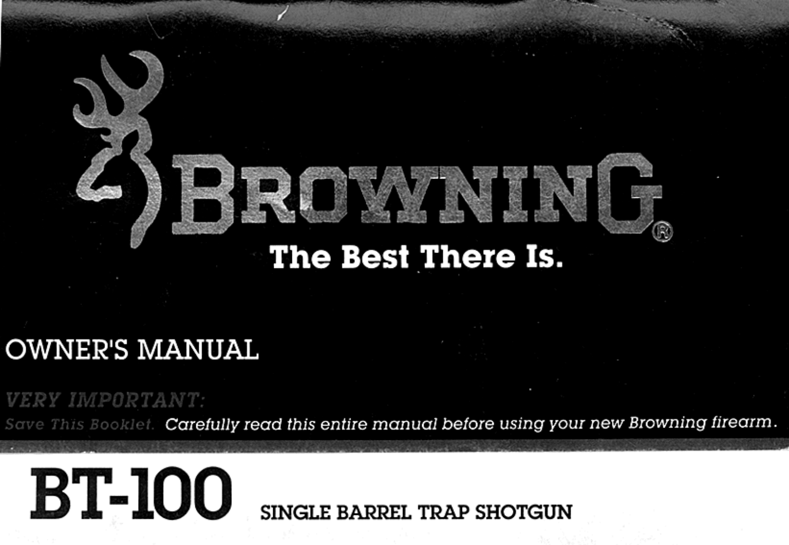 browning bt100 User Guide