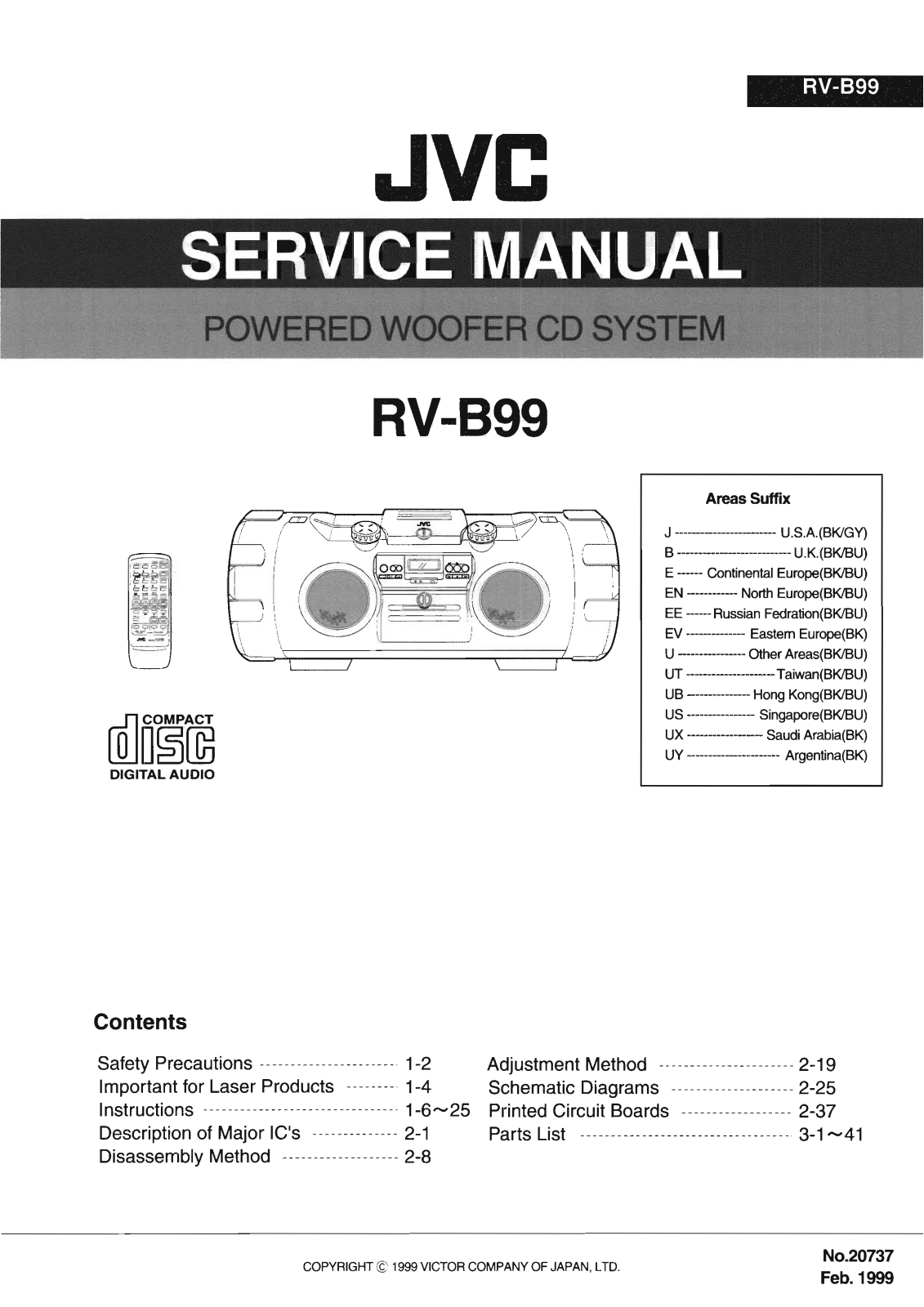Jvc RV-B99 Service Manual