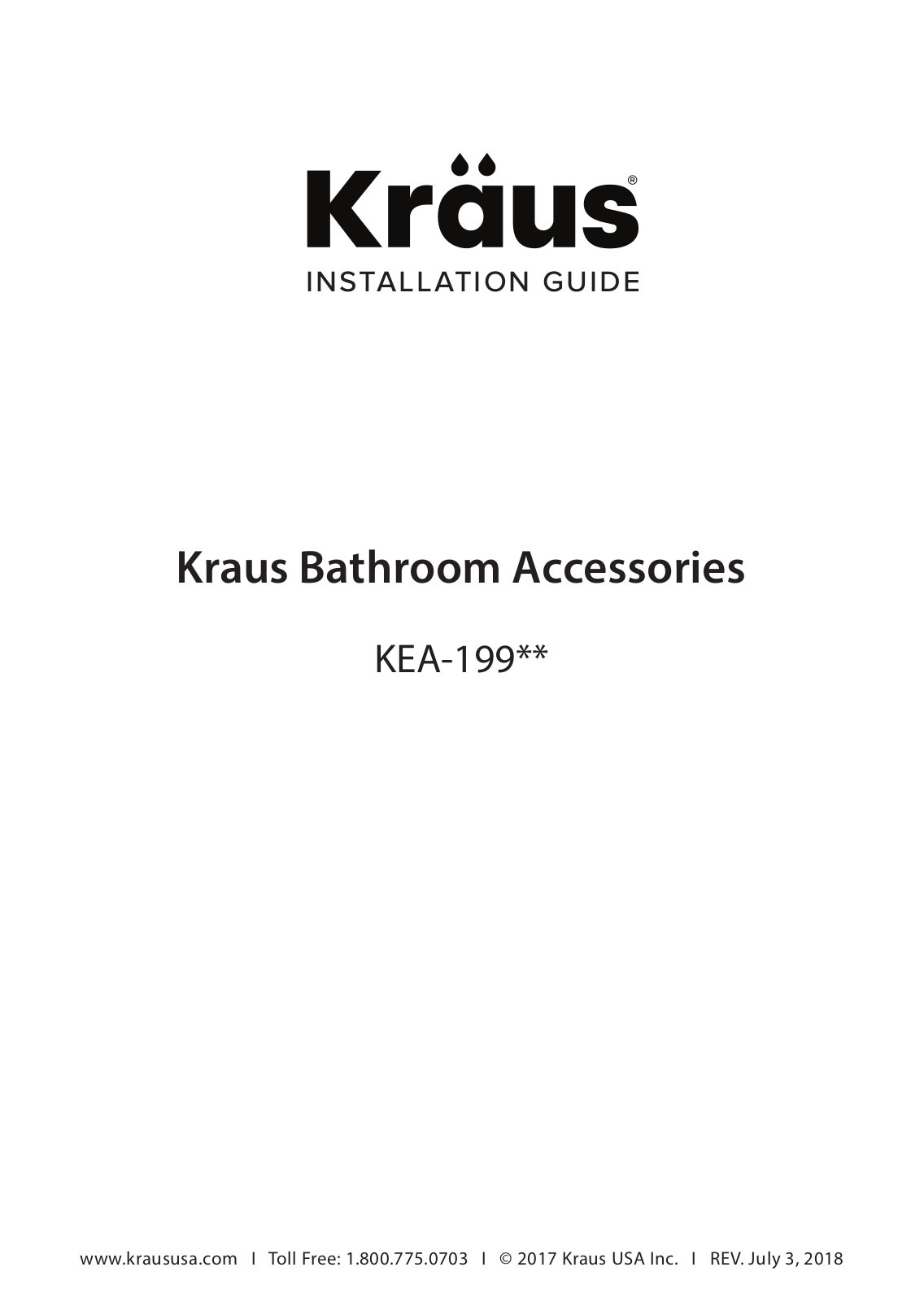 Kraus KEA19901MB Installation manual