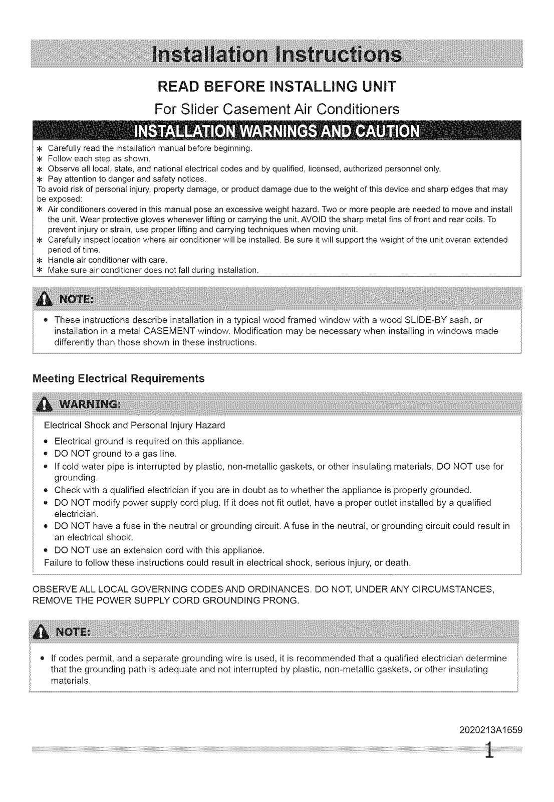 Frigidaire FFRS0822S10, FFRS0822S11, FFRS0822S1A0, FFRS0822S1A1, FFRS0822S1E0 Installation Guide - ManualMachine.com