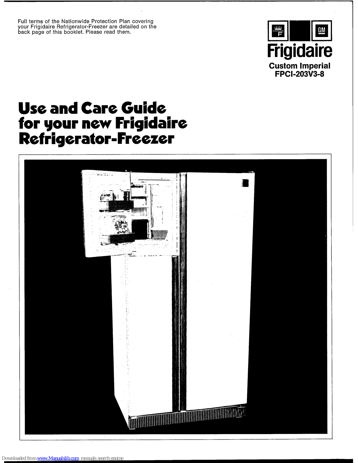 Frigidaire Custom Imperial FPCI-203V3-8 Use And Care Manual