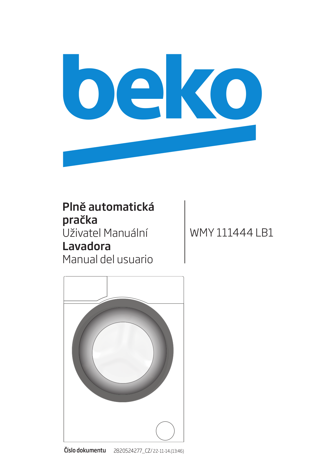 Beko WMY 111444 LB1 User manual