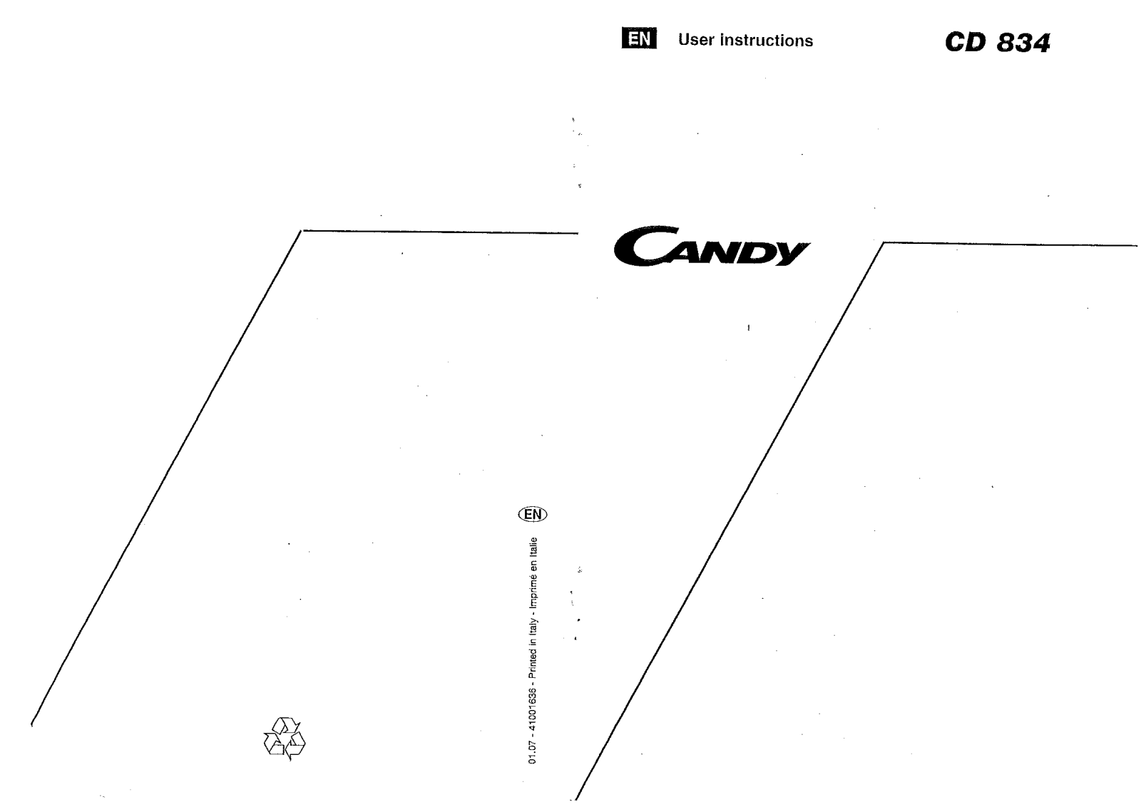 Candy CD 834 User Manual