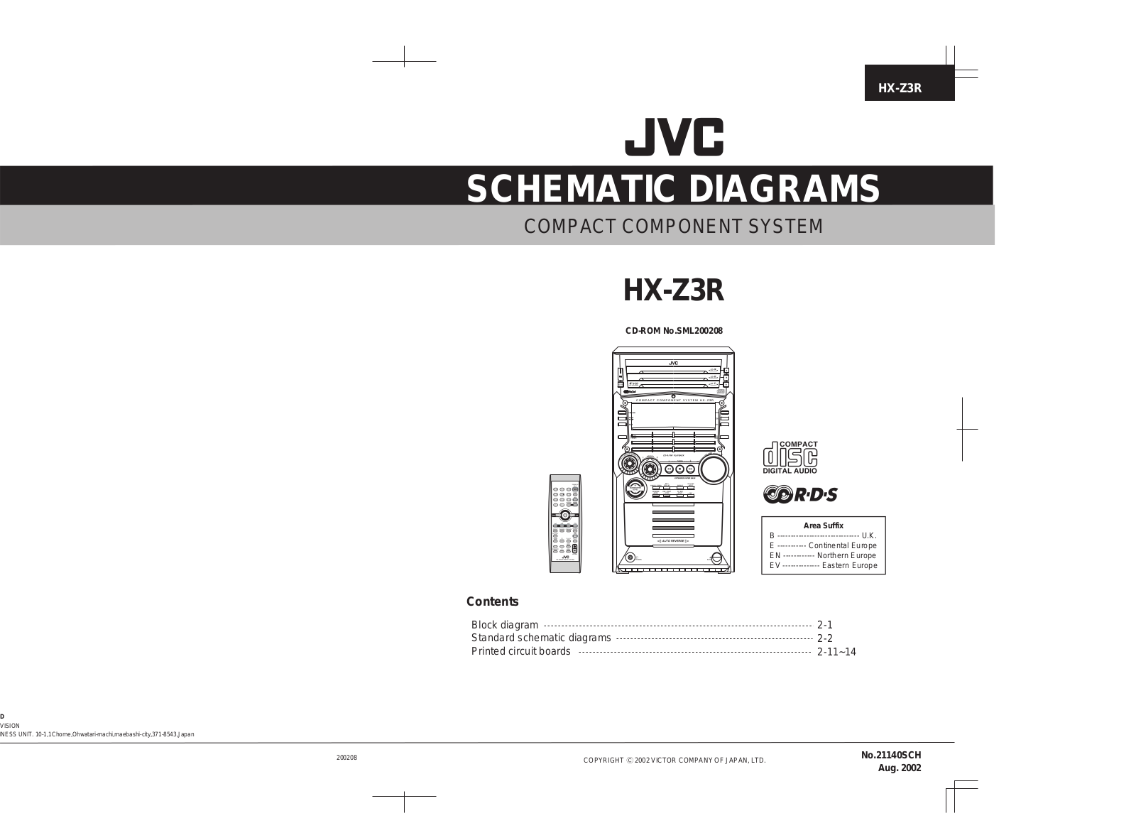 JVC HX-Z3R Schematics