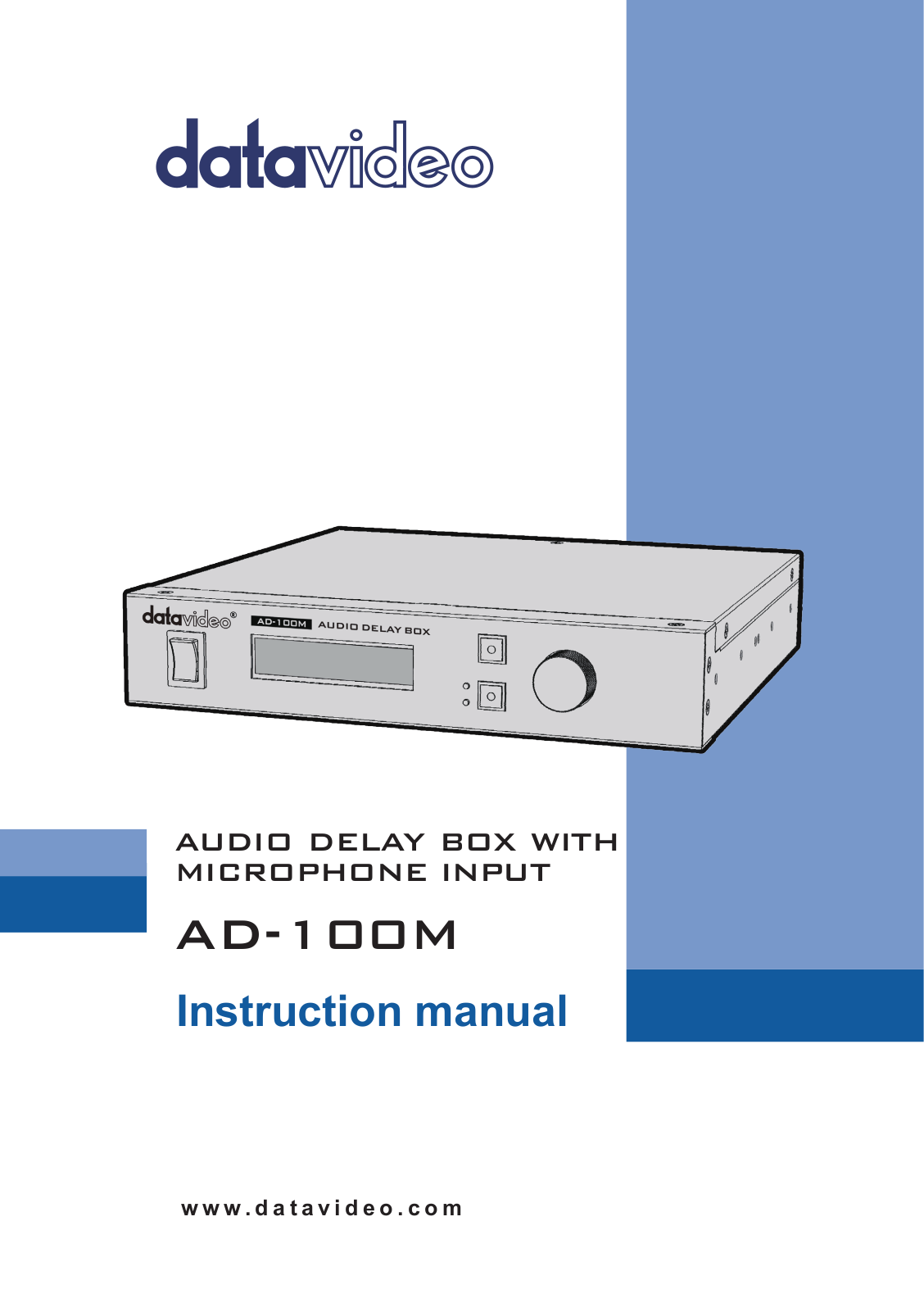 Datavideo Ad-100m Instruction manual