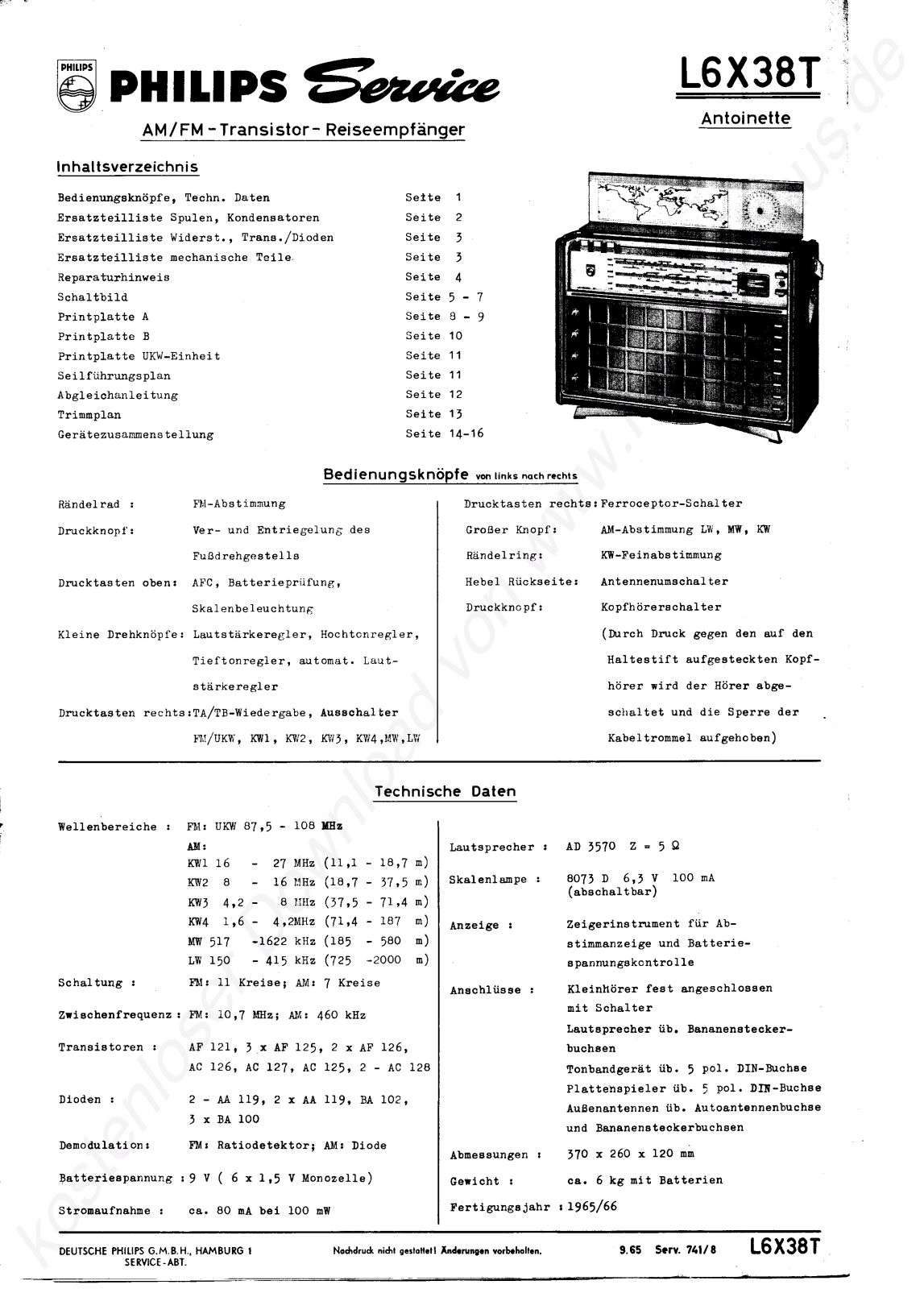 Philips l6x38t schematic