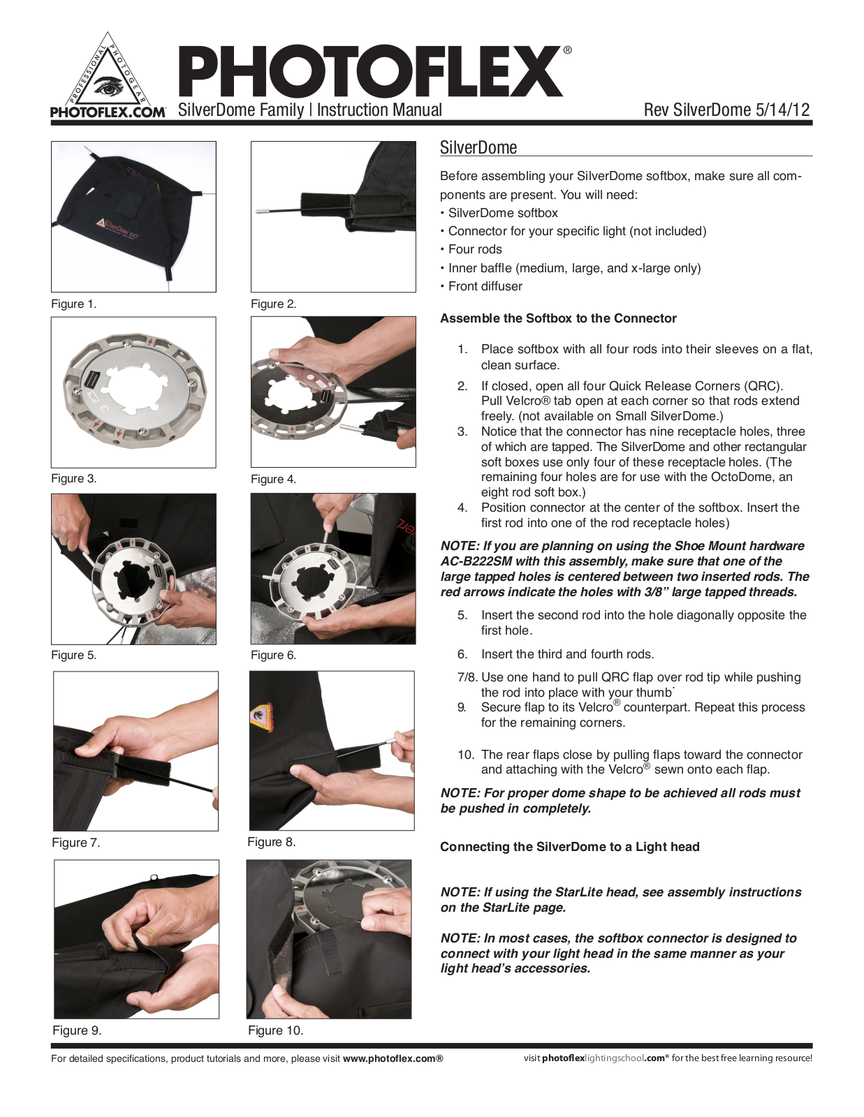 Photoflex FV-SD1S, FV-SD0XS, FV-SD4XL, FV-SD3L, FV-SD2M User manual - ManualMachine.com