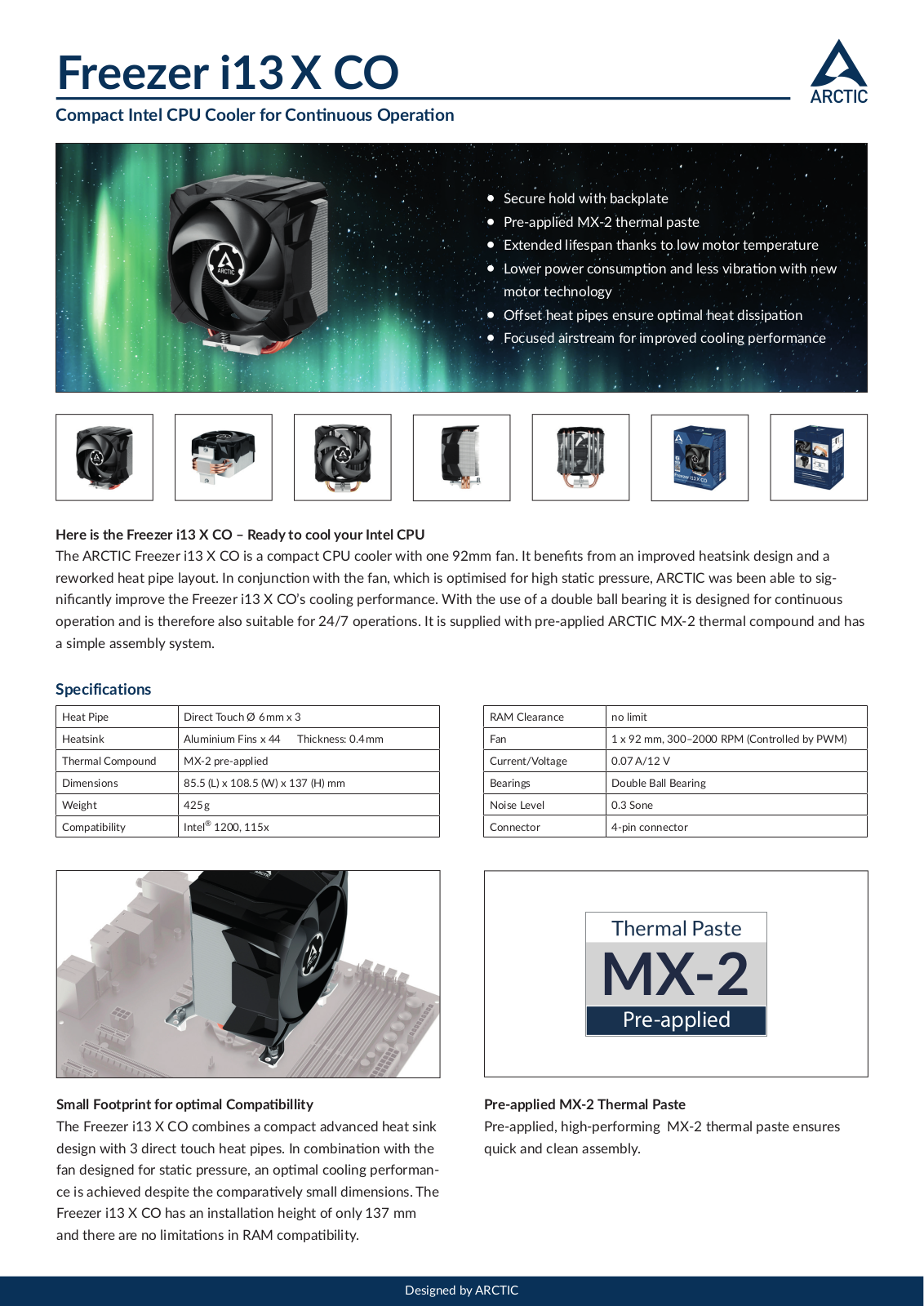 Arctic Freezer i13 X CO User Manual