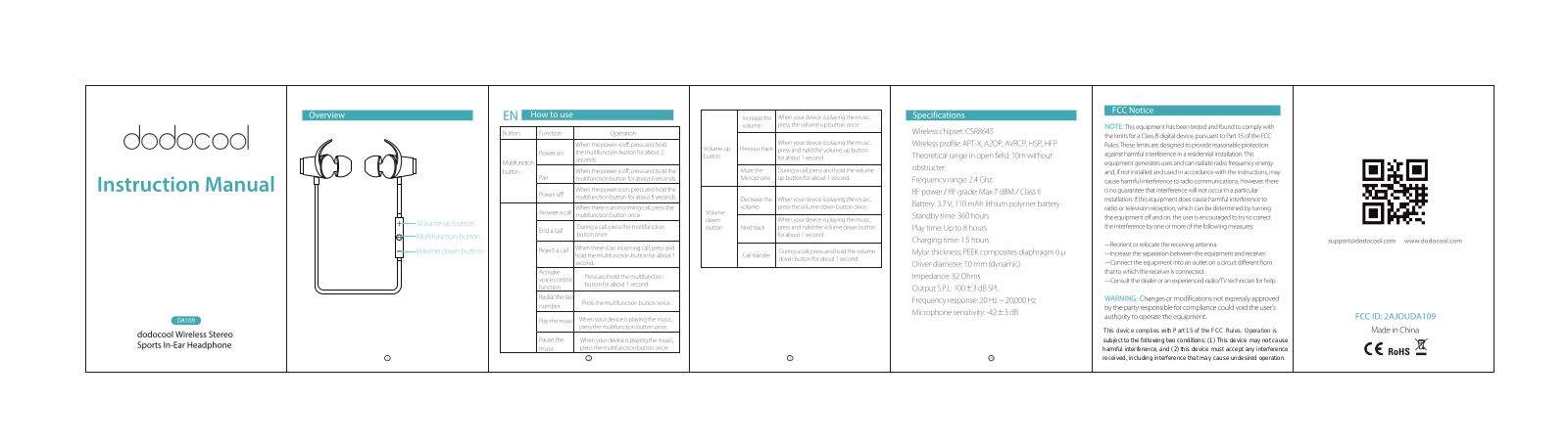 TOMTOP Technology DA109 User Manual