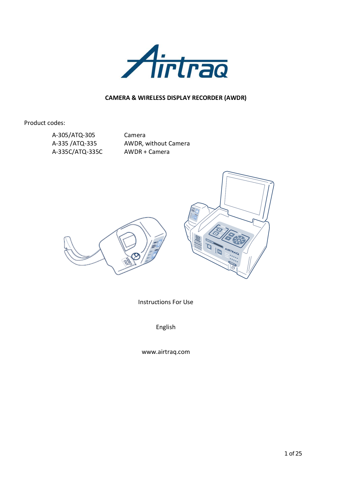 Airtraq CAM58 User Manual