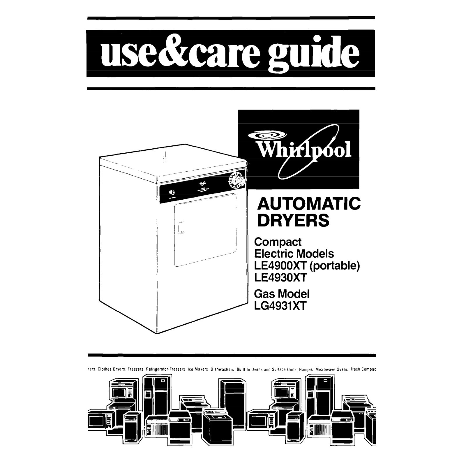 Whirlpool LE4930XT, LE4900XT, LG4931XT User Manual - ManualMachine.com