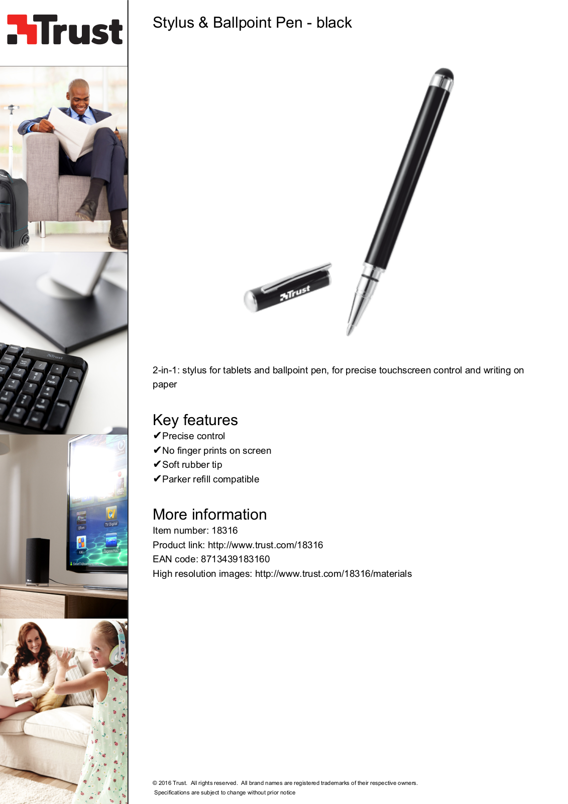 Trust Stylus Ballpoint Pen User Manual