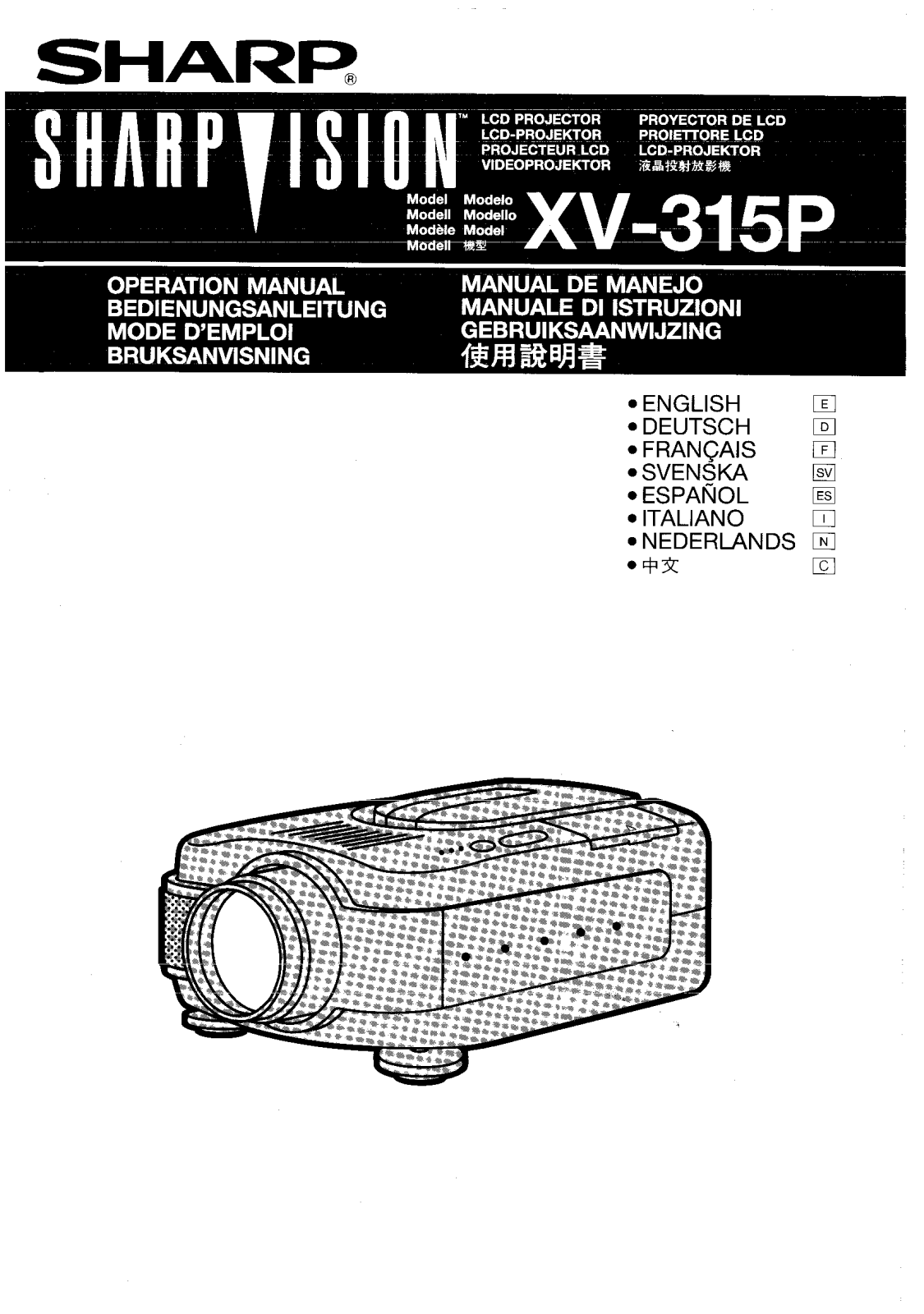 Sharp XV-315P OPERATION MANUAL