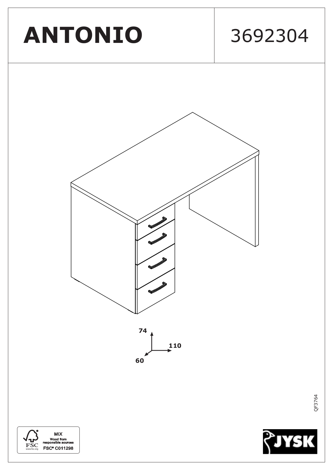 JYSK Marslev, Antonio User Manual