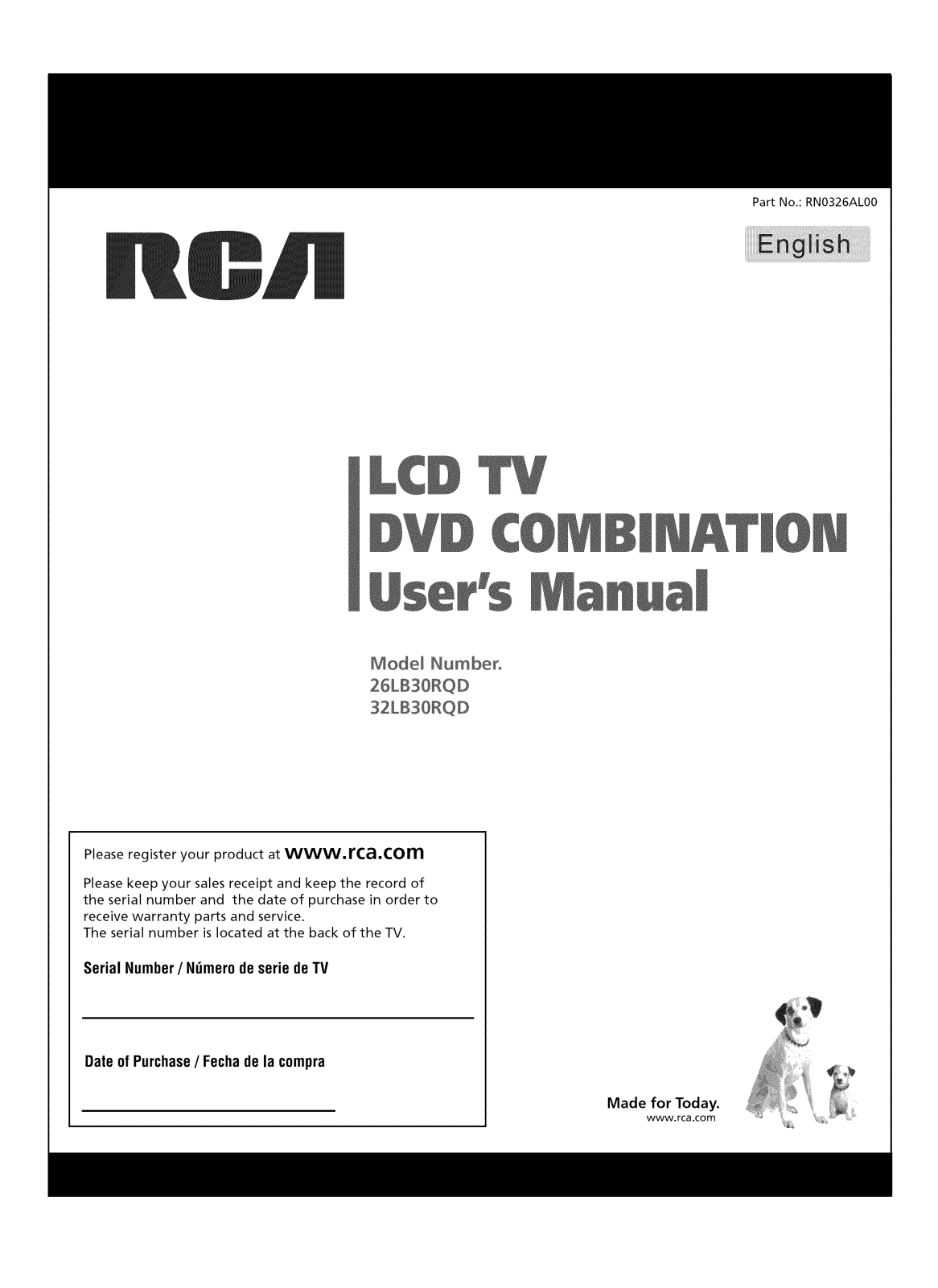 RCA 32LB30RQD, 26LB30RQD Owner’s Manual