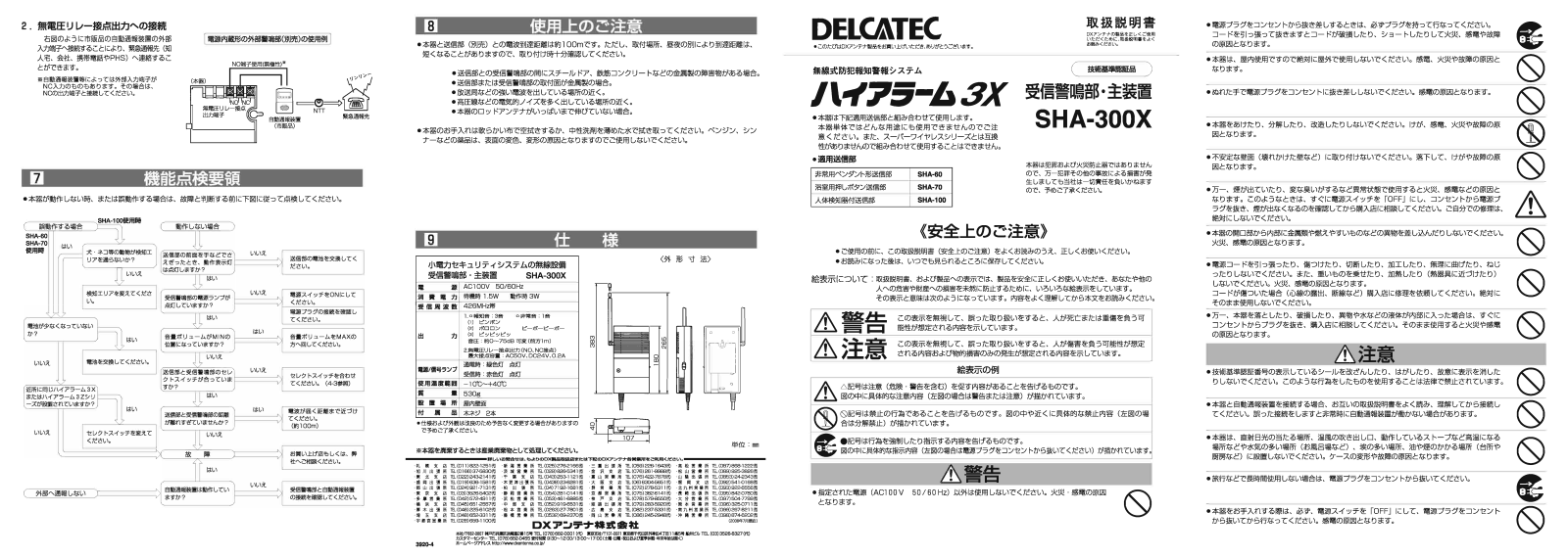 DX Antenna SHA-300X Installation Manual