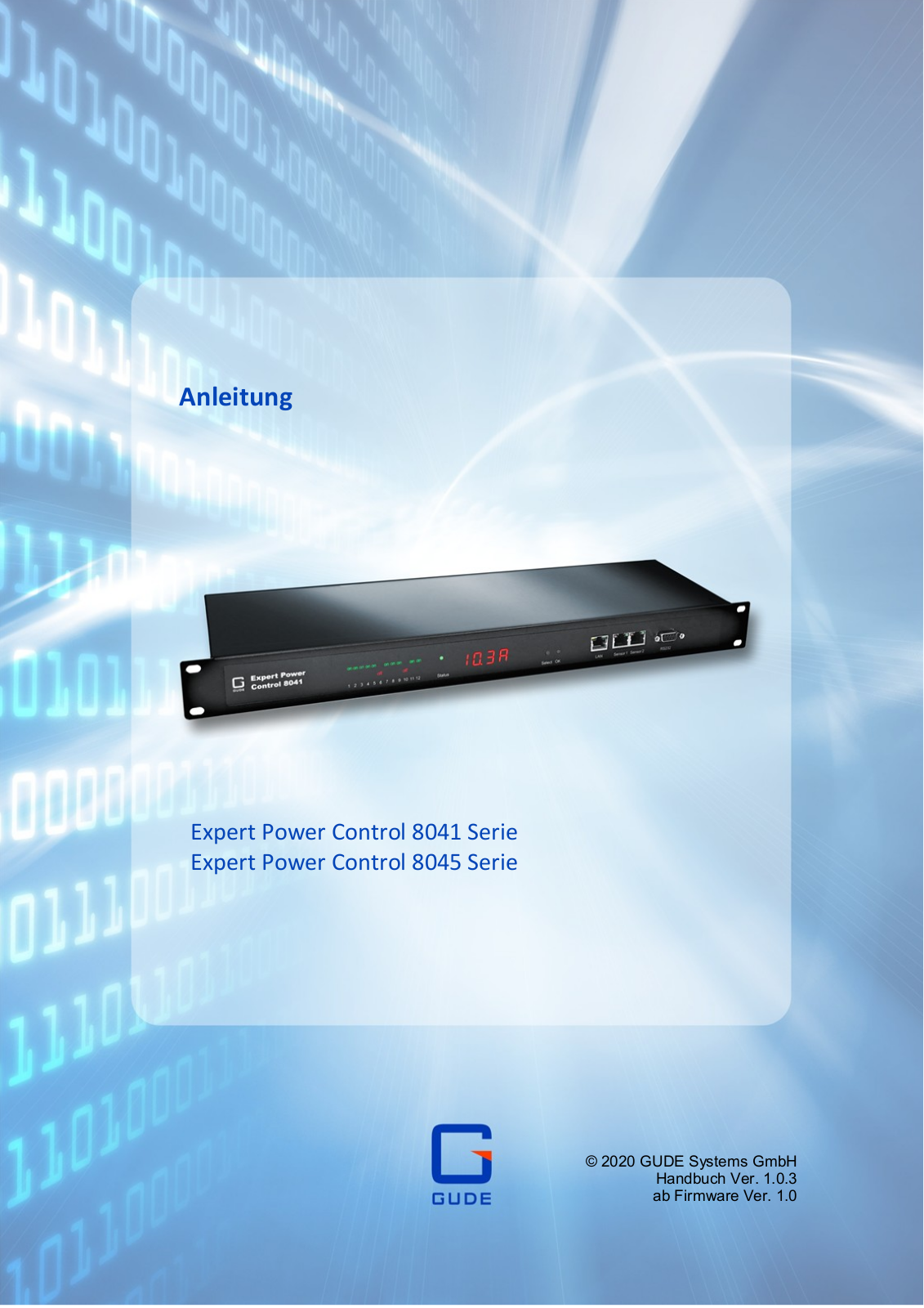 GUDE GUDE 8045-1, GUDE 8341-2, GUDE 8041-1 User guide
