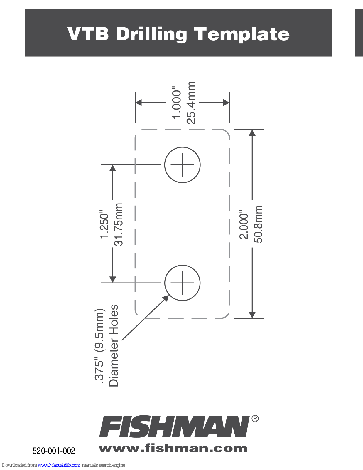 Fishman VTB - DRILLING, VTB Template Manual