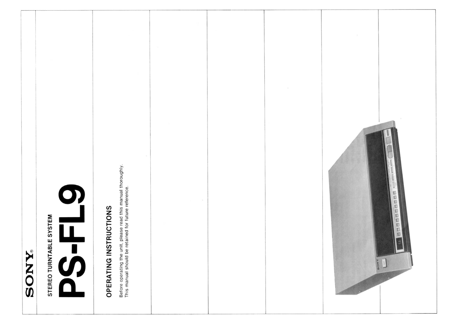 Sony PS-FL9 Owners Manual