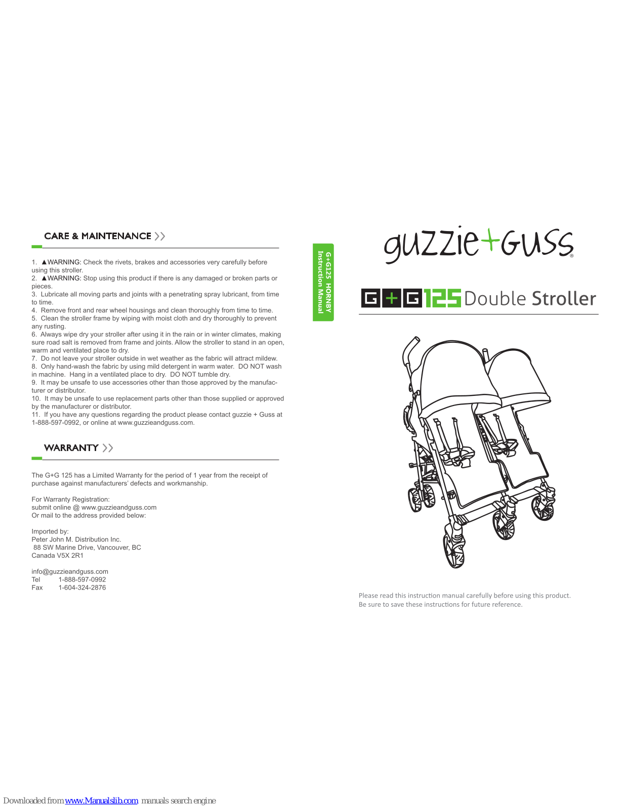 Guzzie+Guss G+G125 Instruction Manual