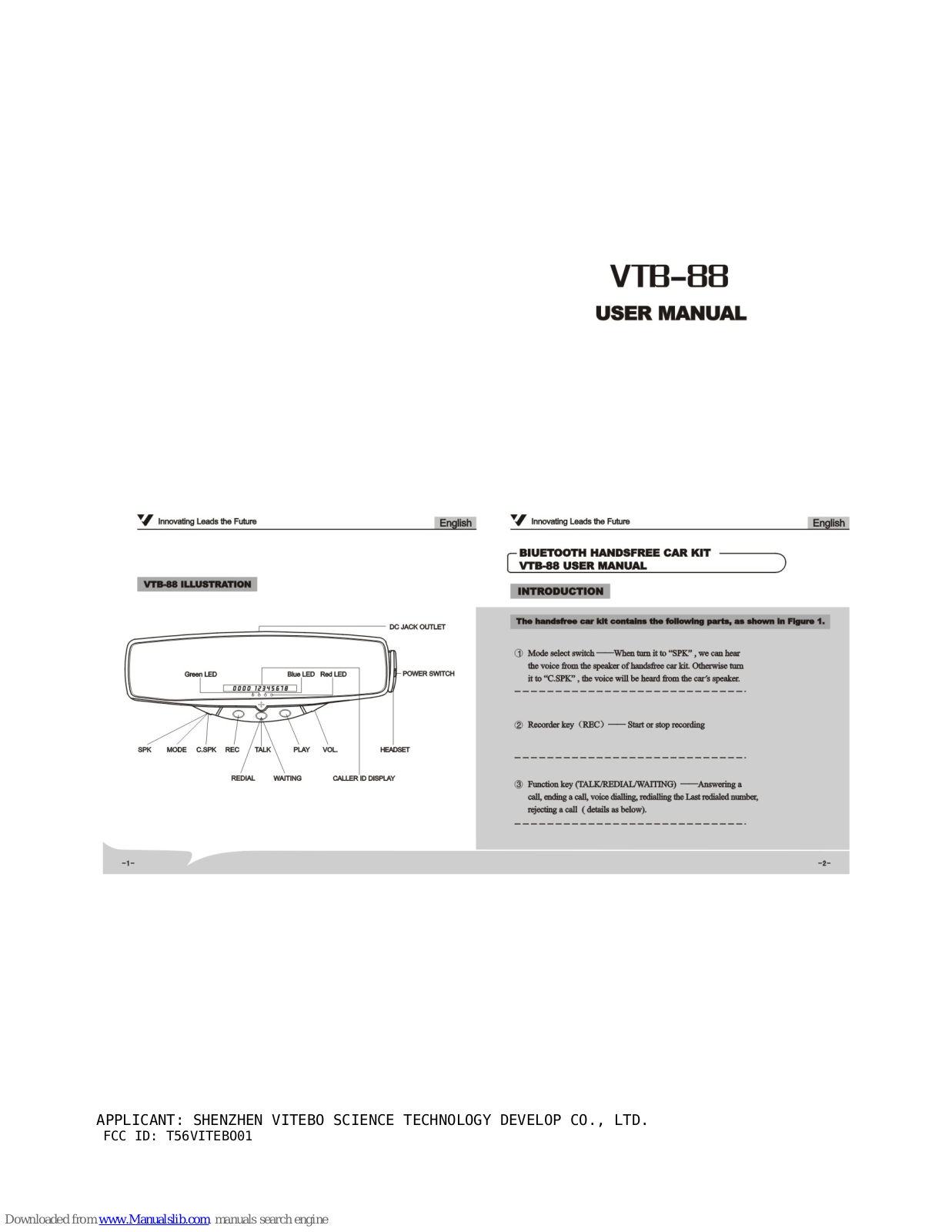 Vitebo VTB-88 User Manual