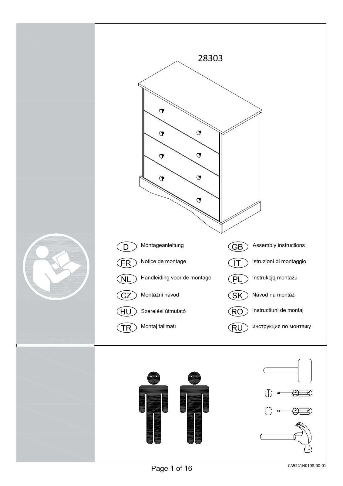 Home affaire Juliette Assembly instructions