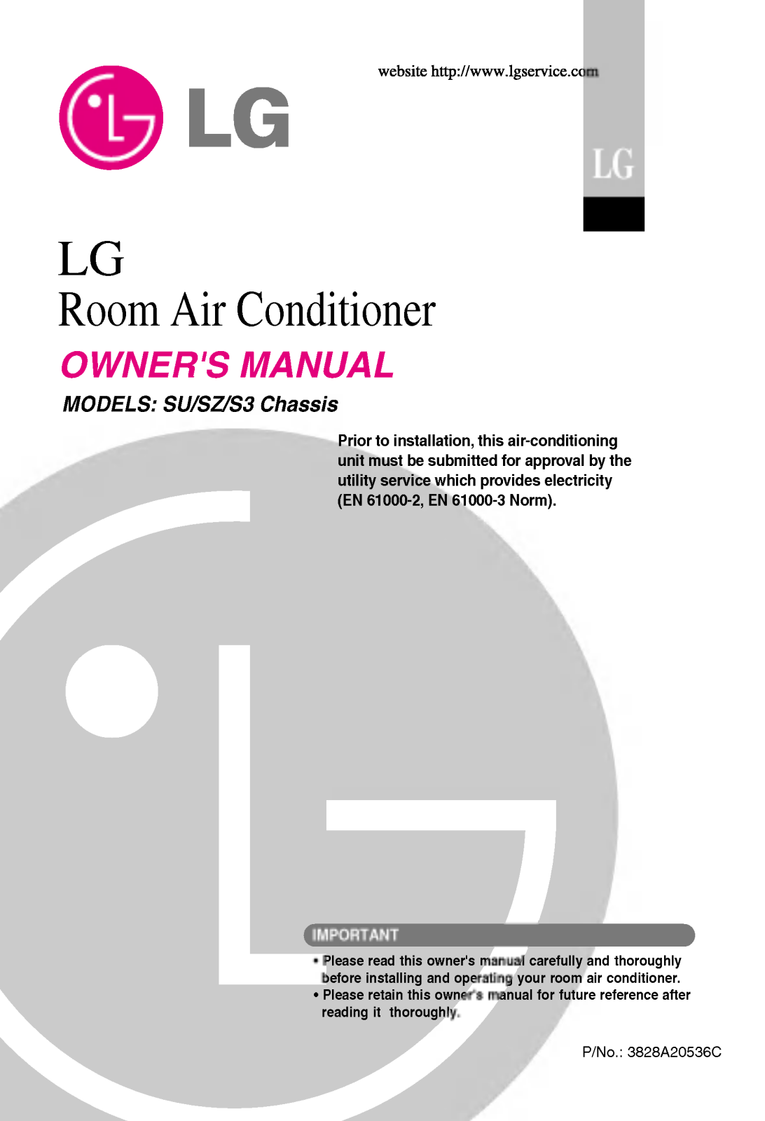 LG LSUH1863CM1 User manual