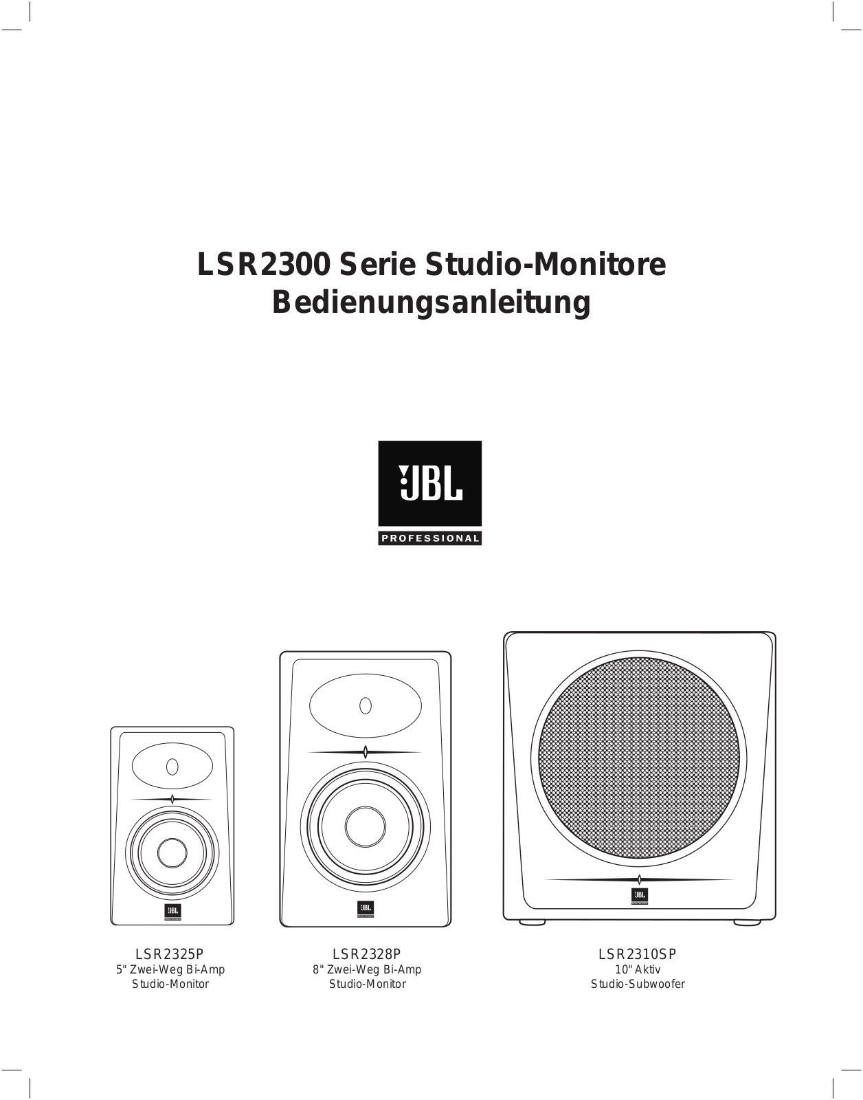 JBL LSR2300 Series Operation Manual