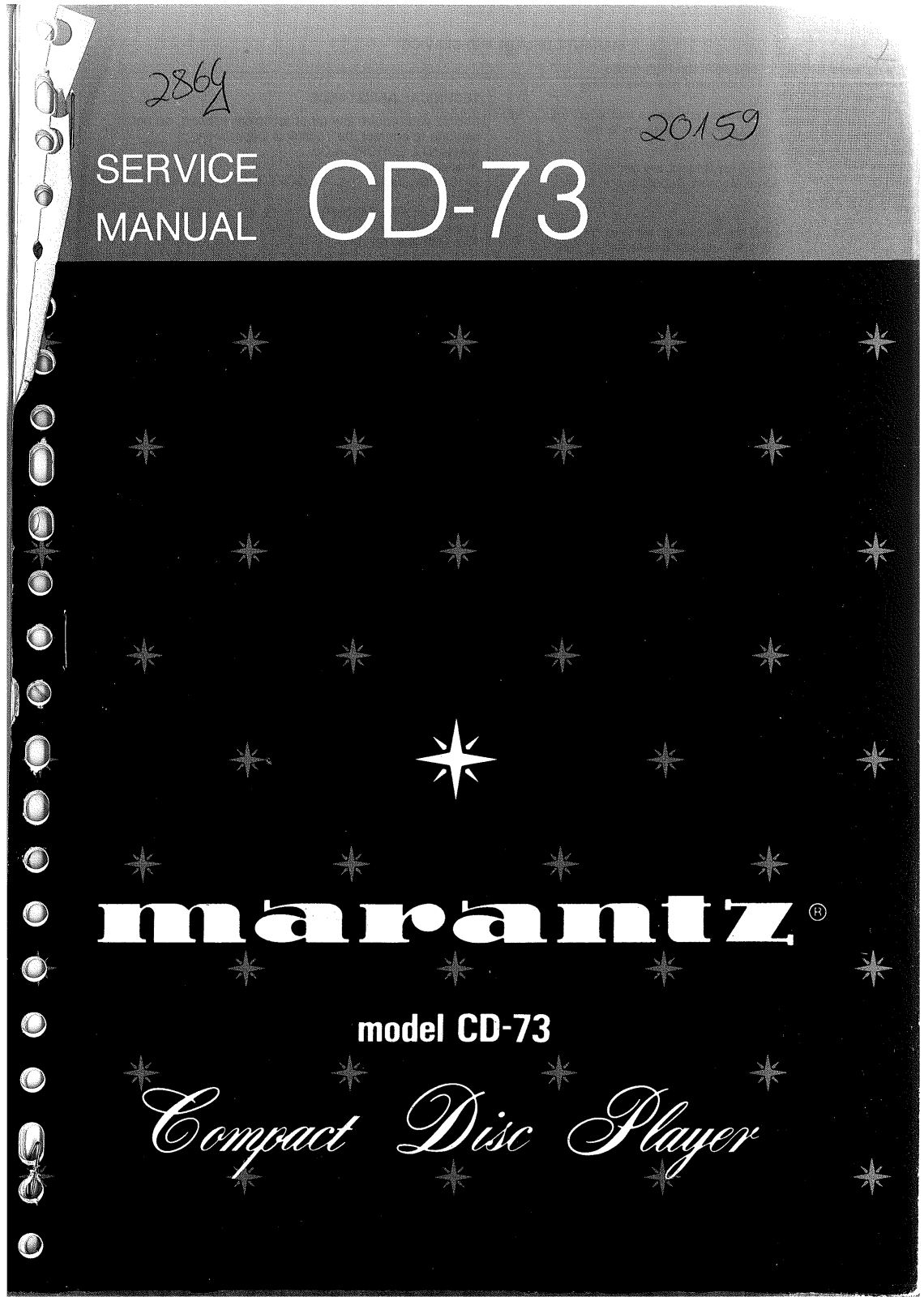 MARANTZ cd-73 Service Manual