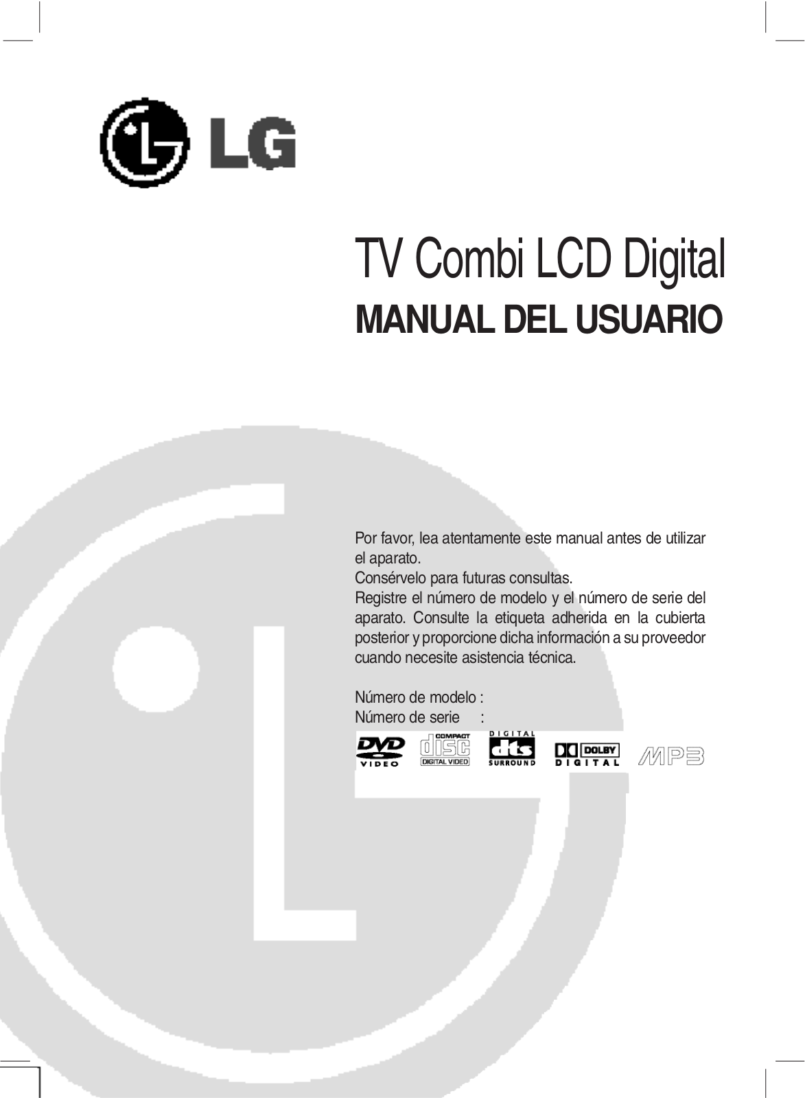 Lg KZ-17LZ21 User Manual