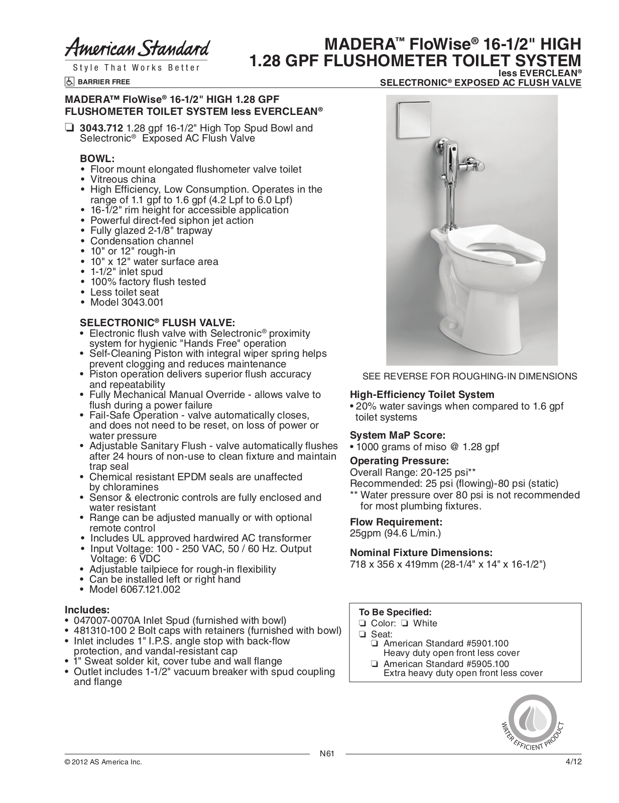 American Standard ASD8790 Specifications - ManualMachine.com