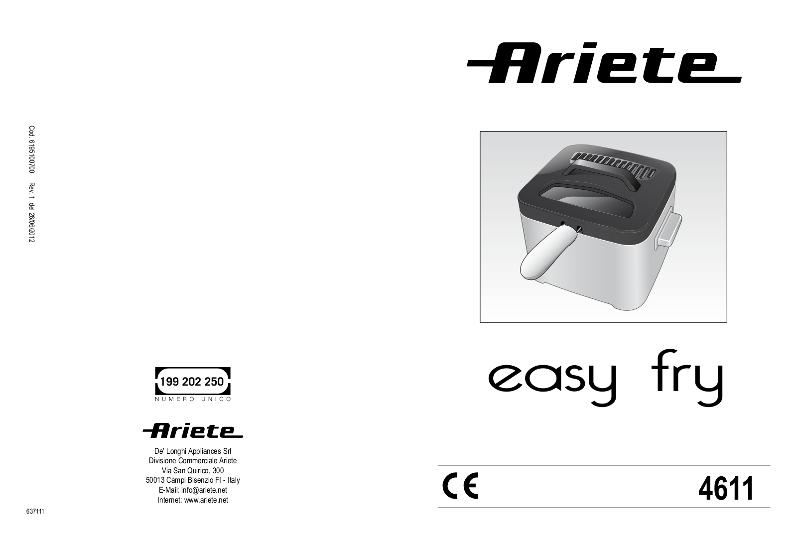 Ariete 4611 User Manual