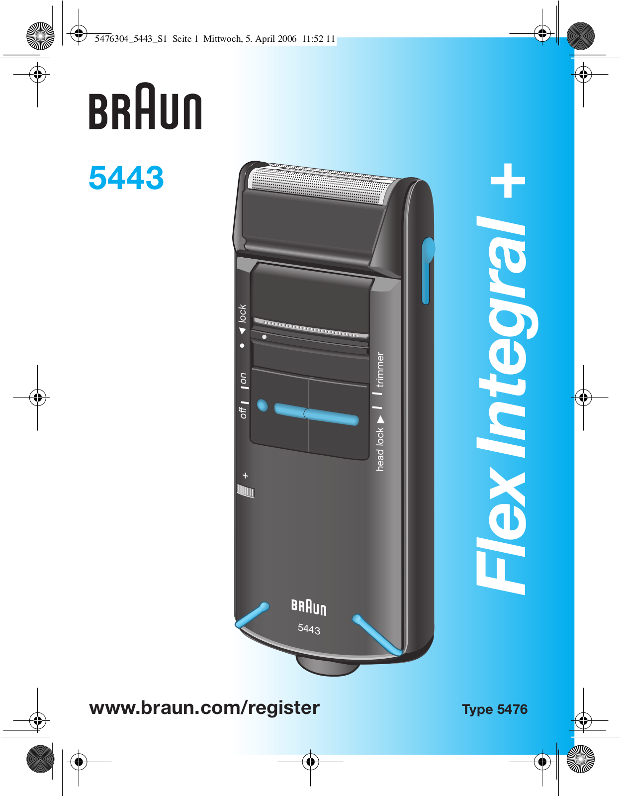 Braun 5443 User Manual