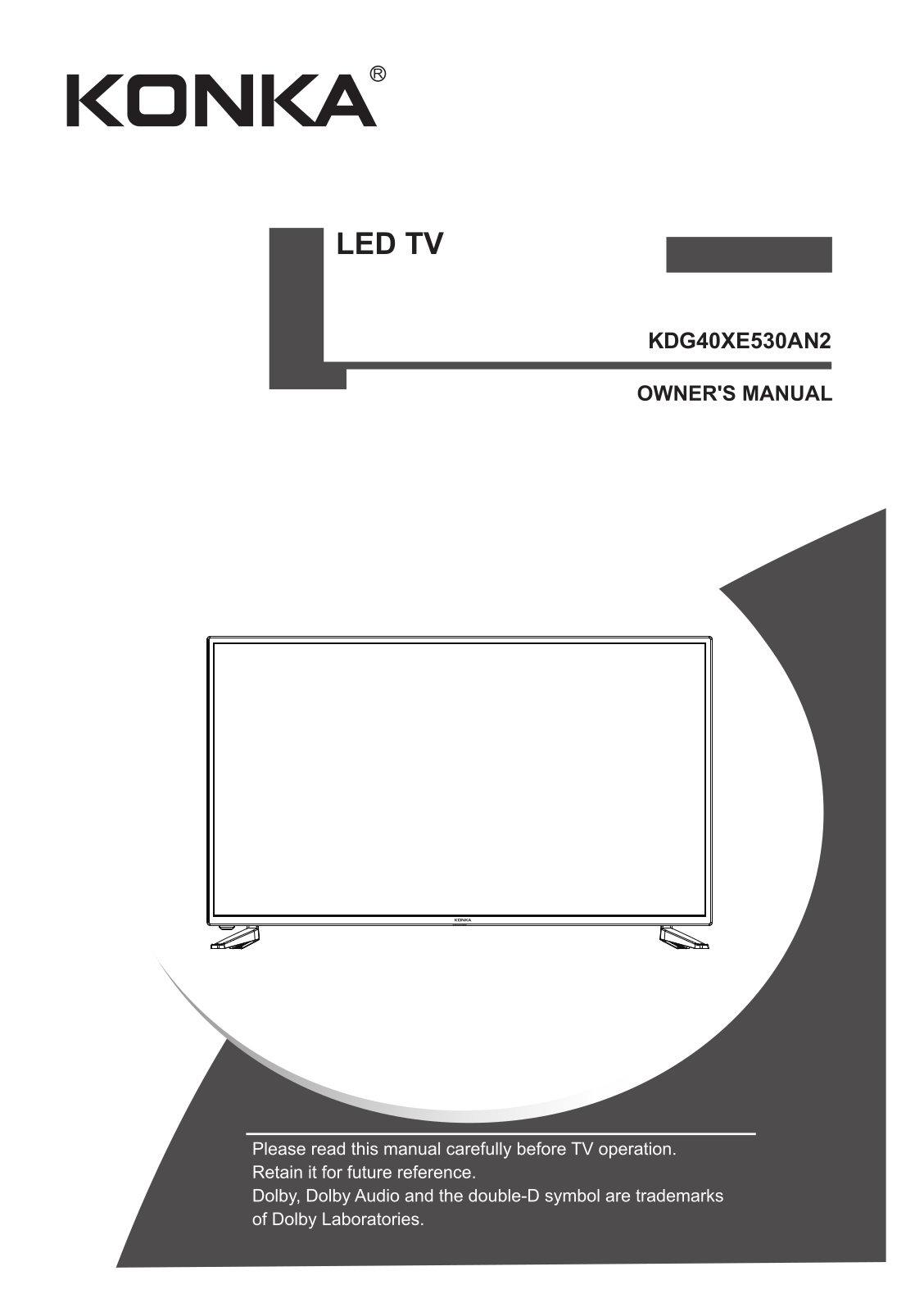 Konka KDG40XE530AN2 Owners Manual