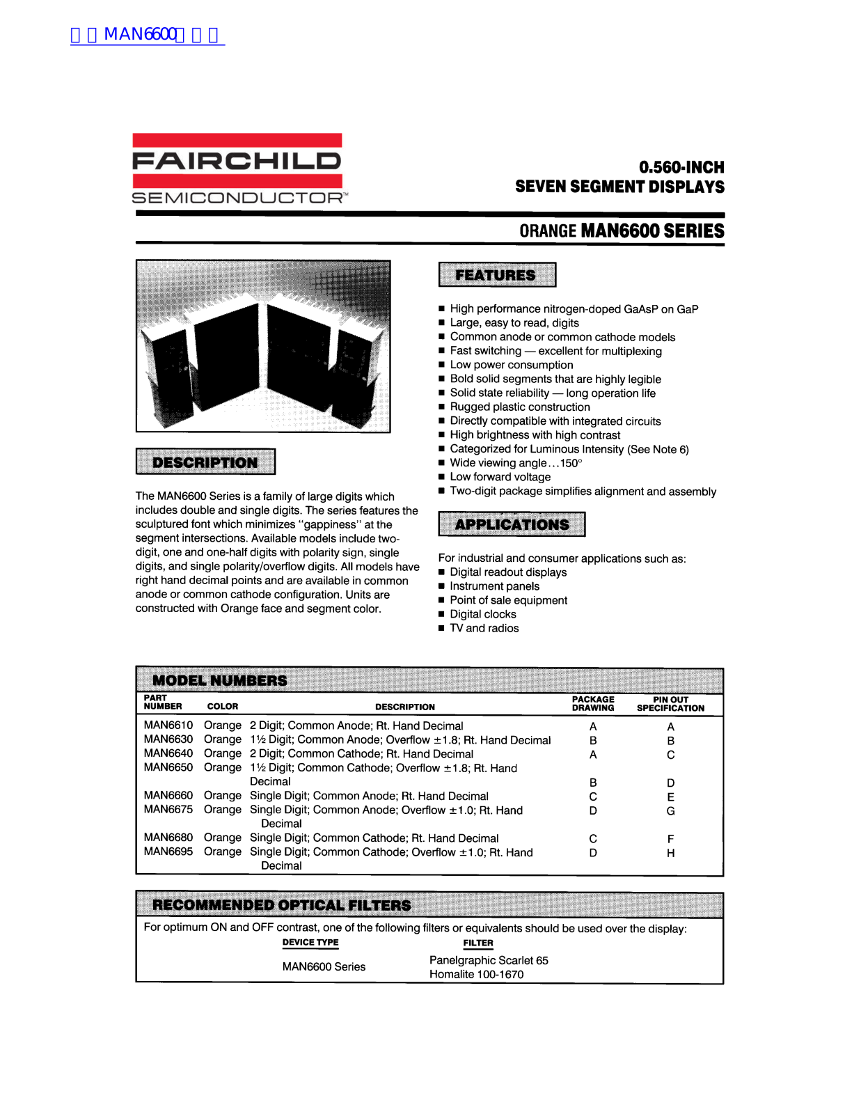 Fairchild MAN6600 service manual